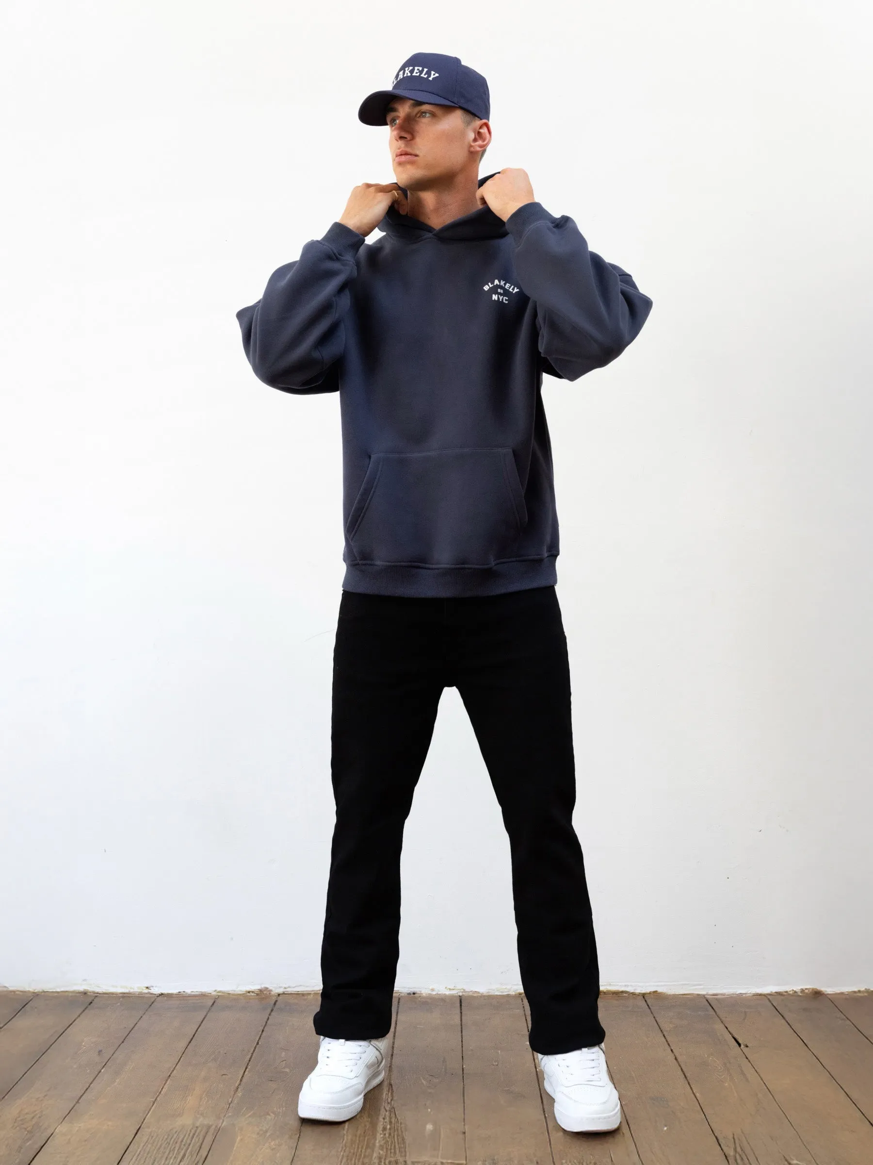 NYC Relaxed Hoodie - True Navy sold by Blakely product image thumbnail 4