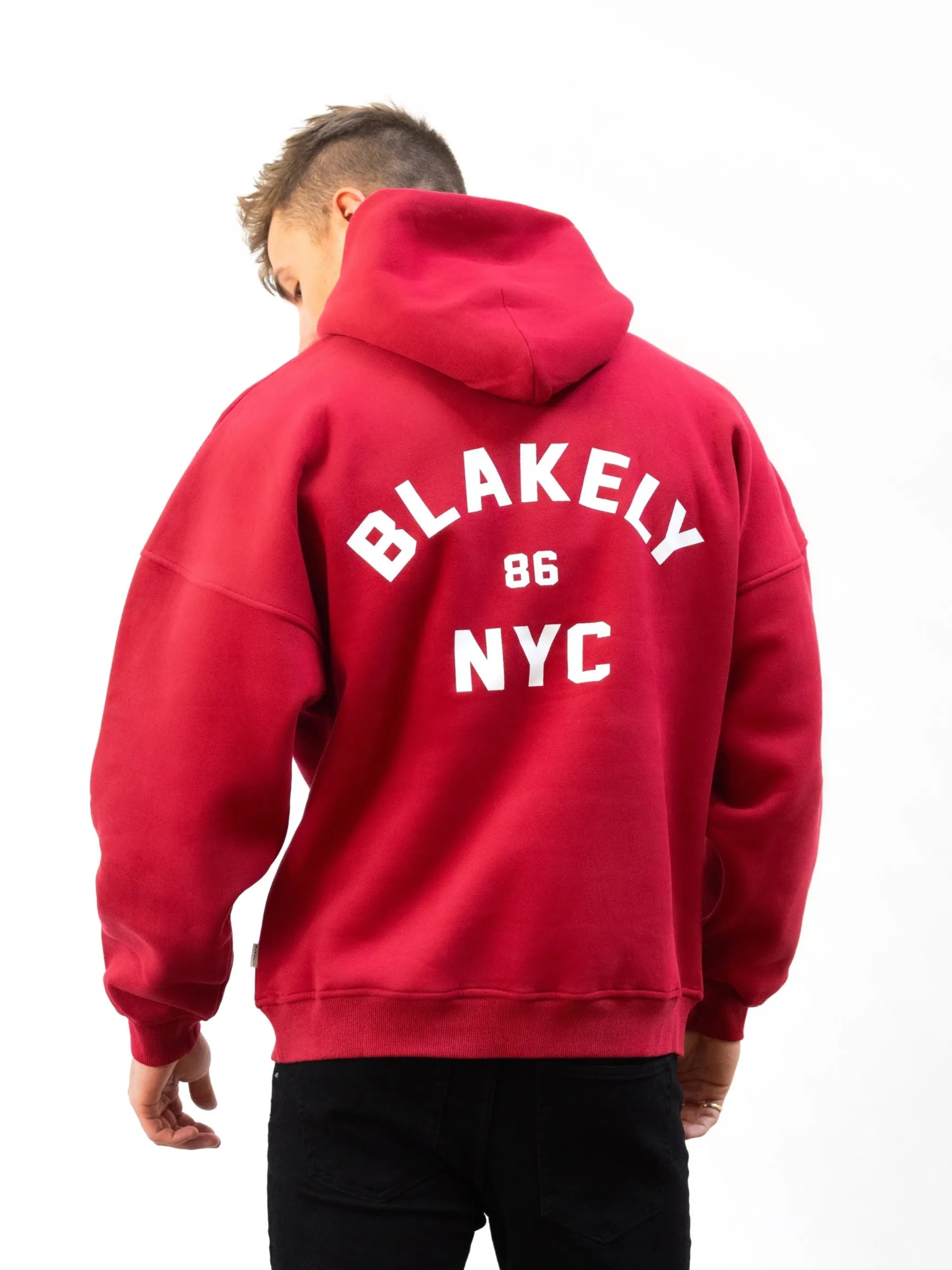 NYC Relaxed Hoodie - Red sold by Blakely