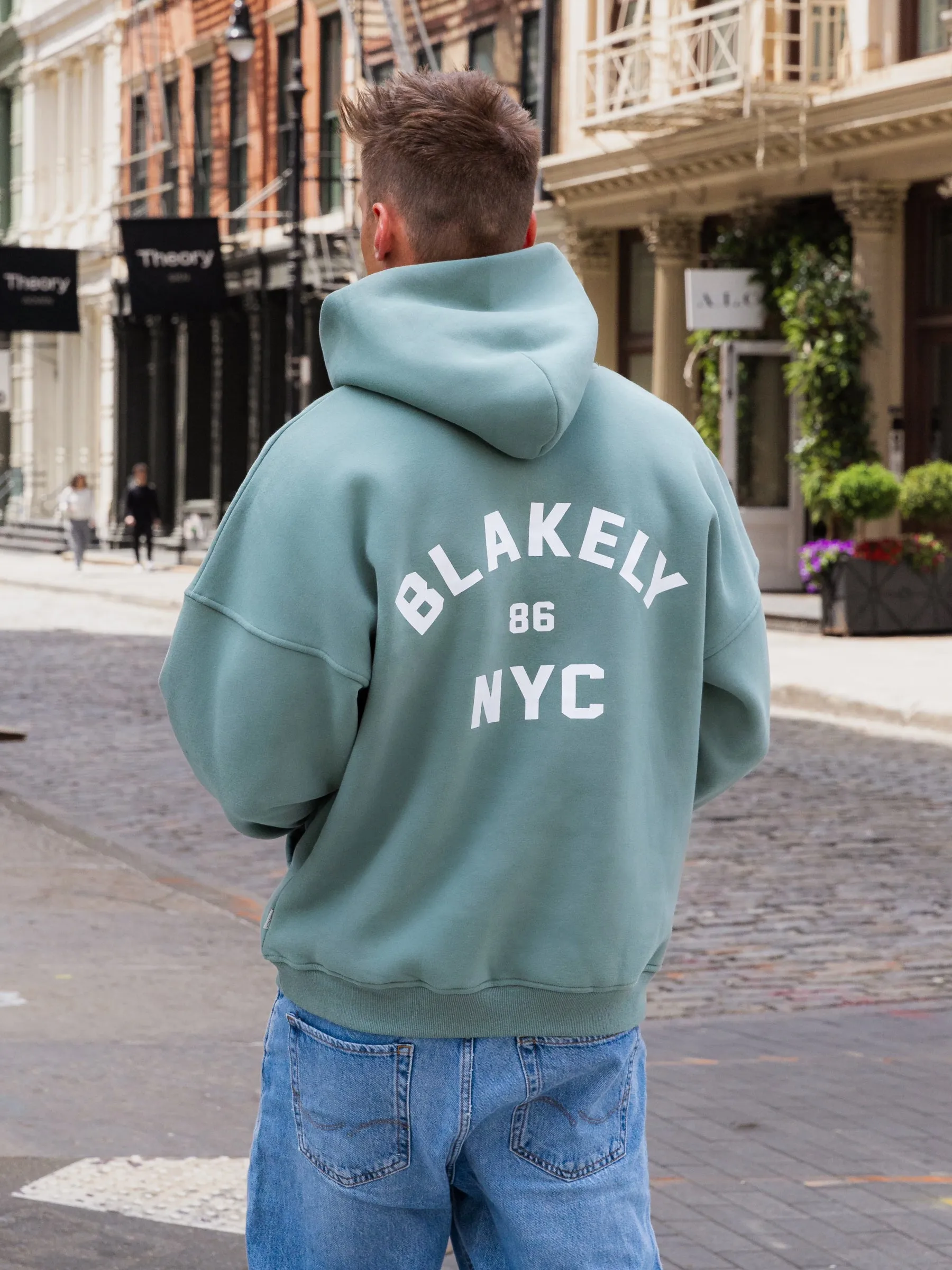 NYC Relaxed Hoodie - Sage Green sold by Blakely