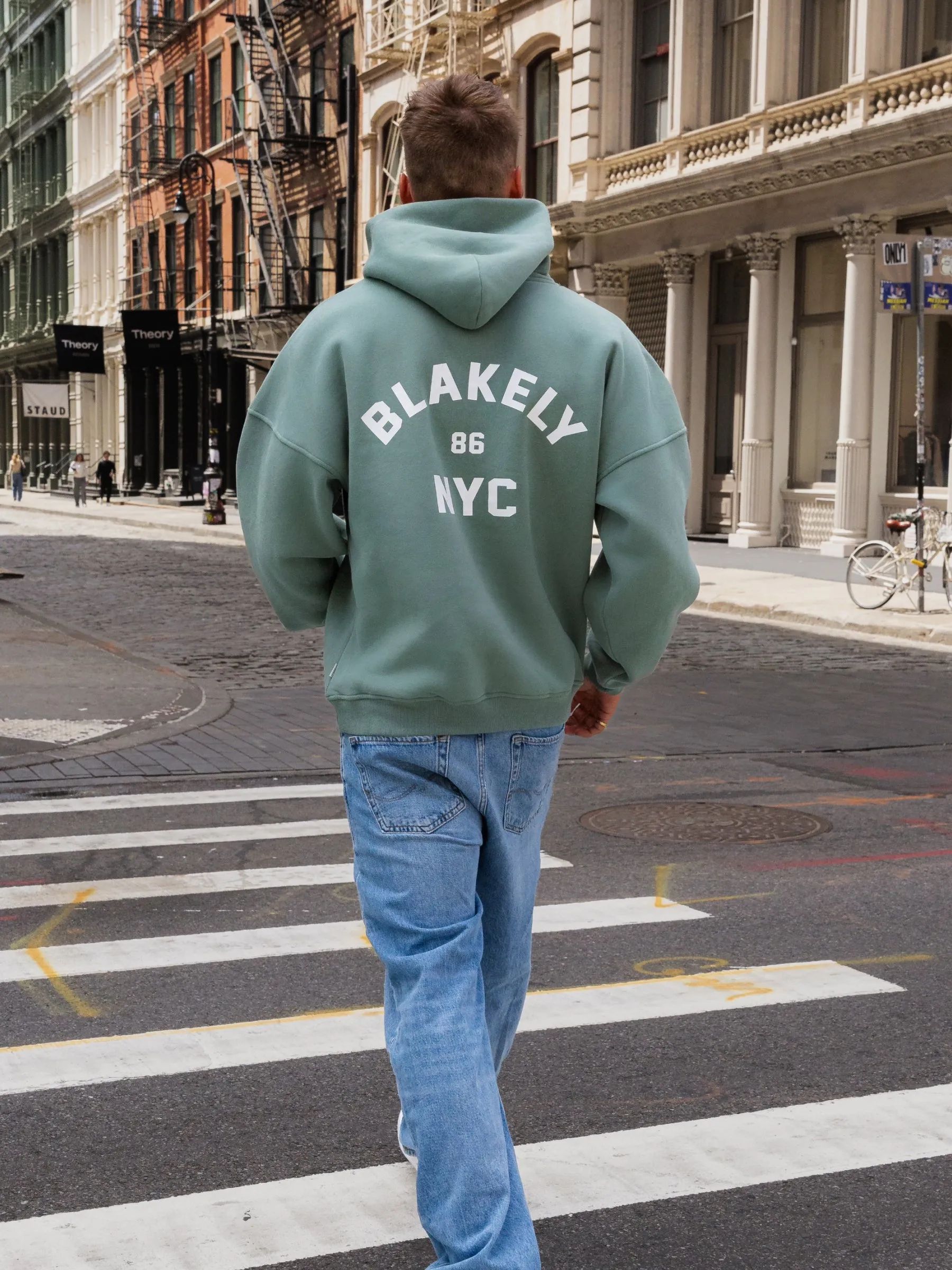 NYC Relaxed Hoodie - Sage Green sold by Blakely product image thumbnail 3