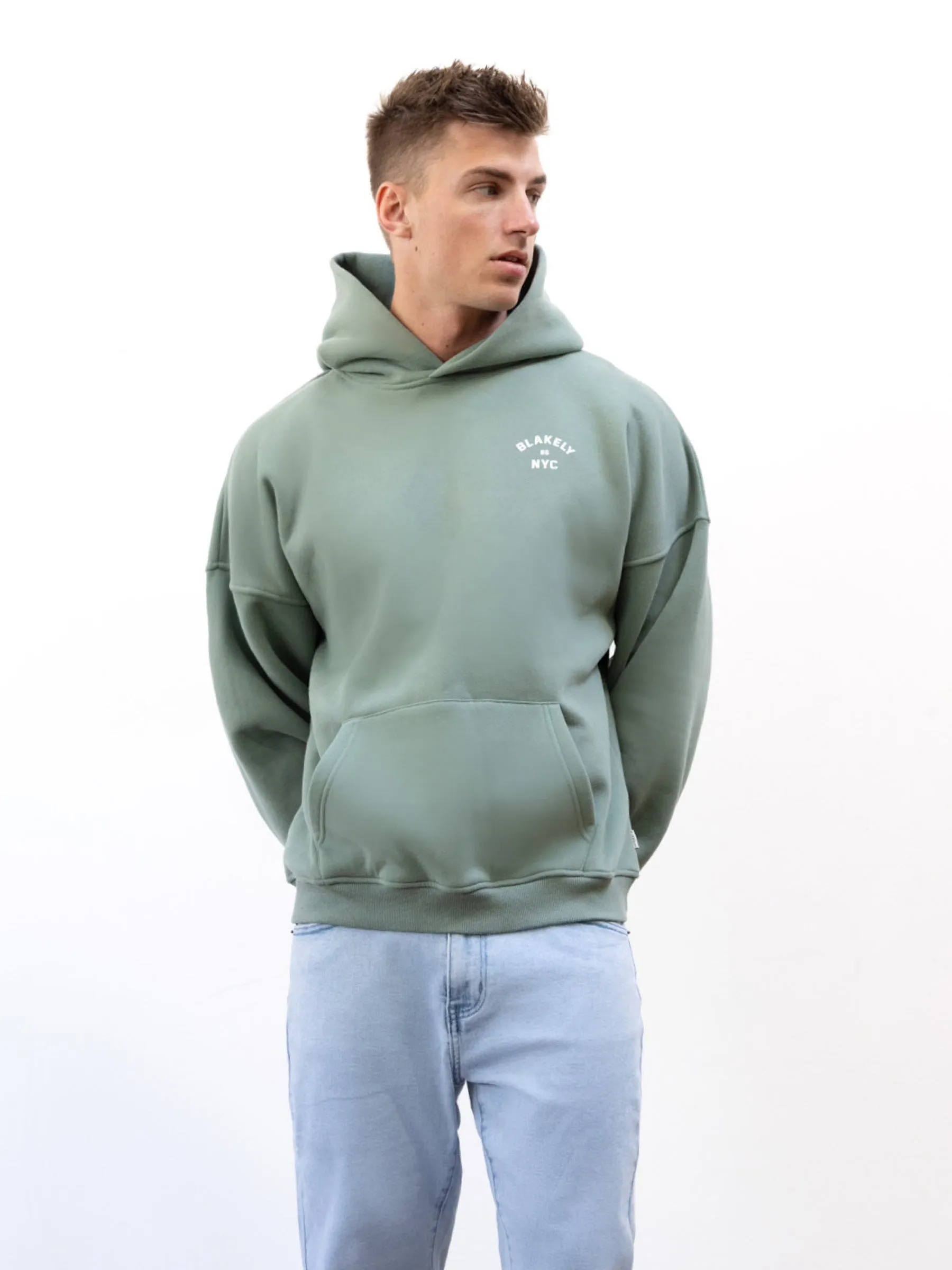 NYC Relaxed Hoodie - Sage Green sold by Blakely product image thumbnail 2