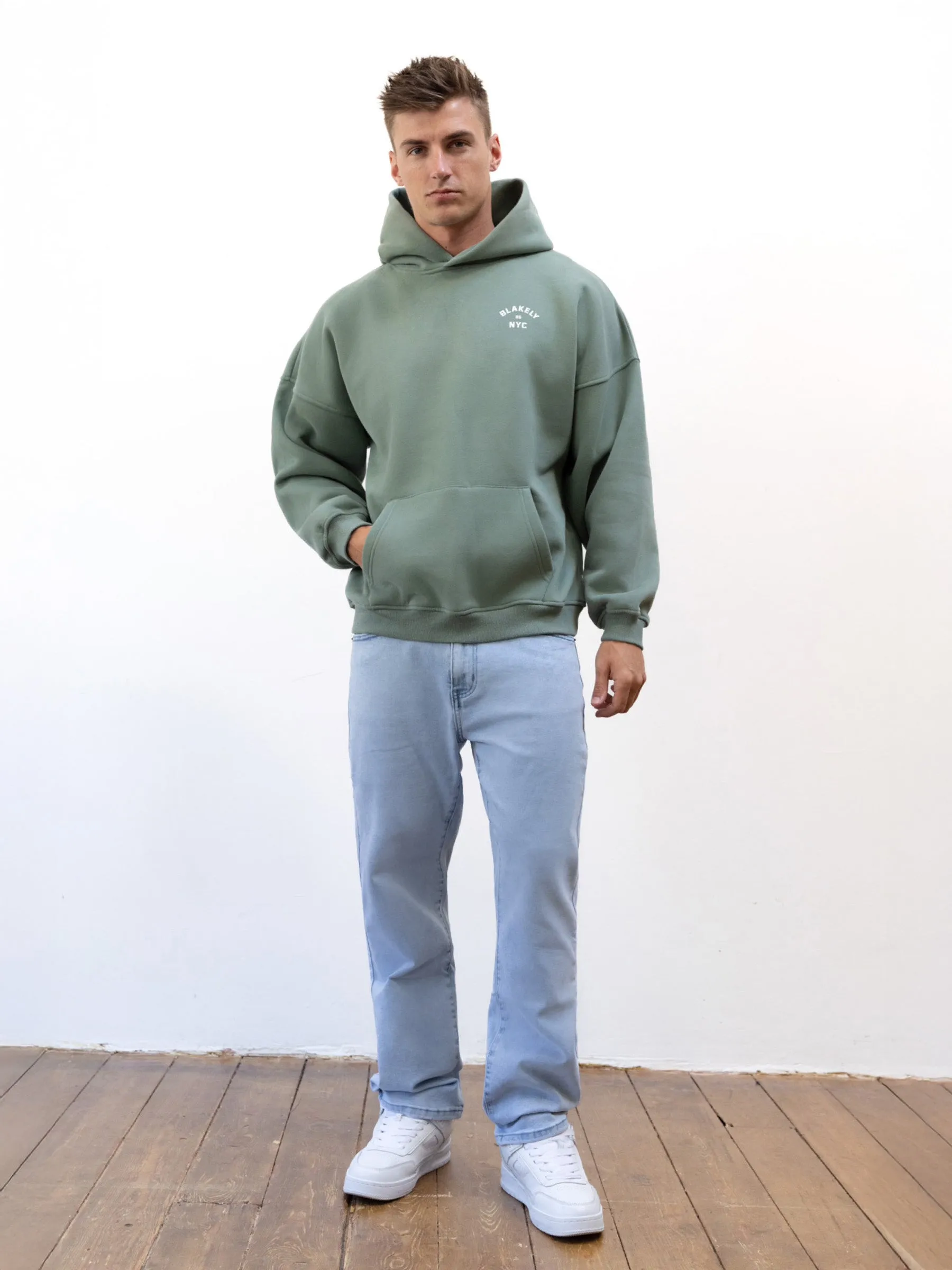 NYC Relaxed Hoodie - Sage Green sold by Blakely product image thumbnail 4
