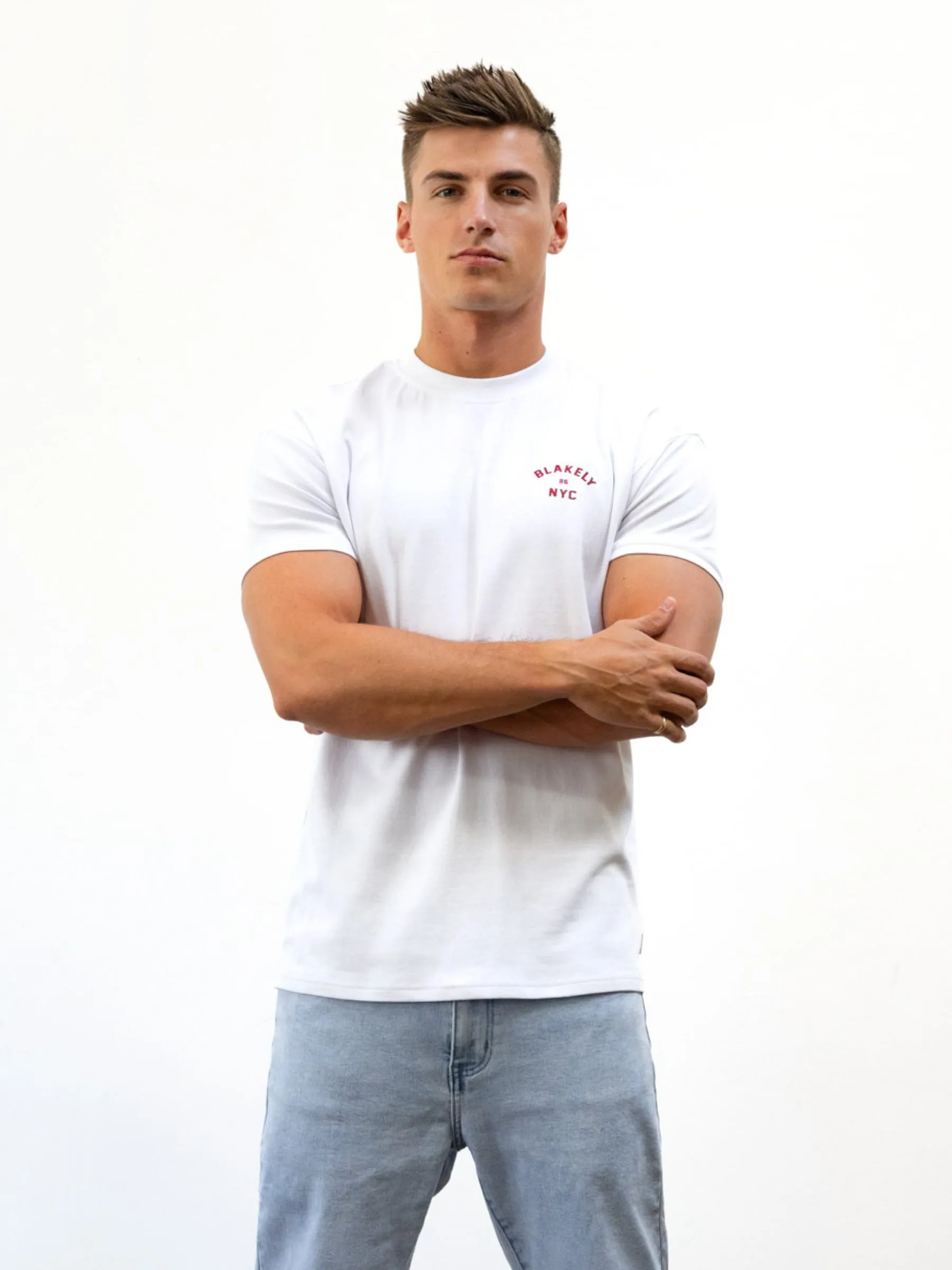 NYC Relaxed T-Shirt - White & Red sold by Blakely product image thumbnail 2