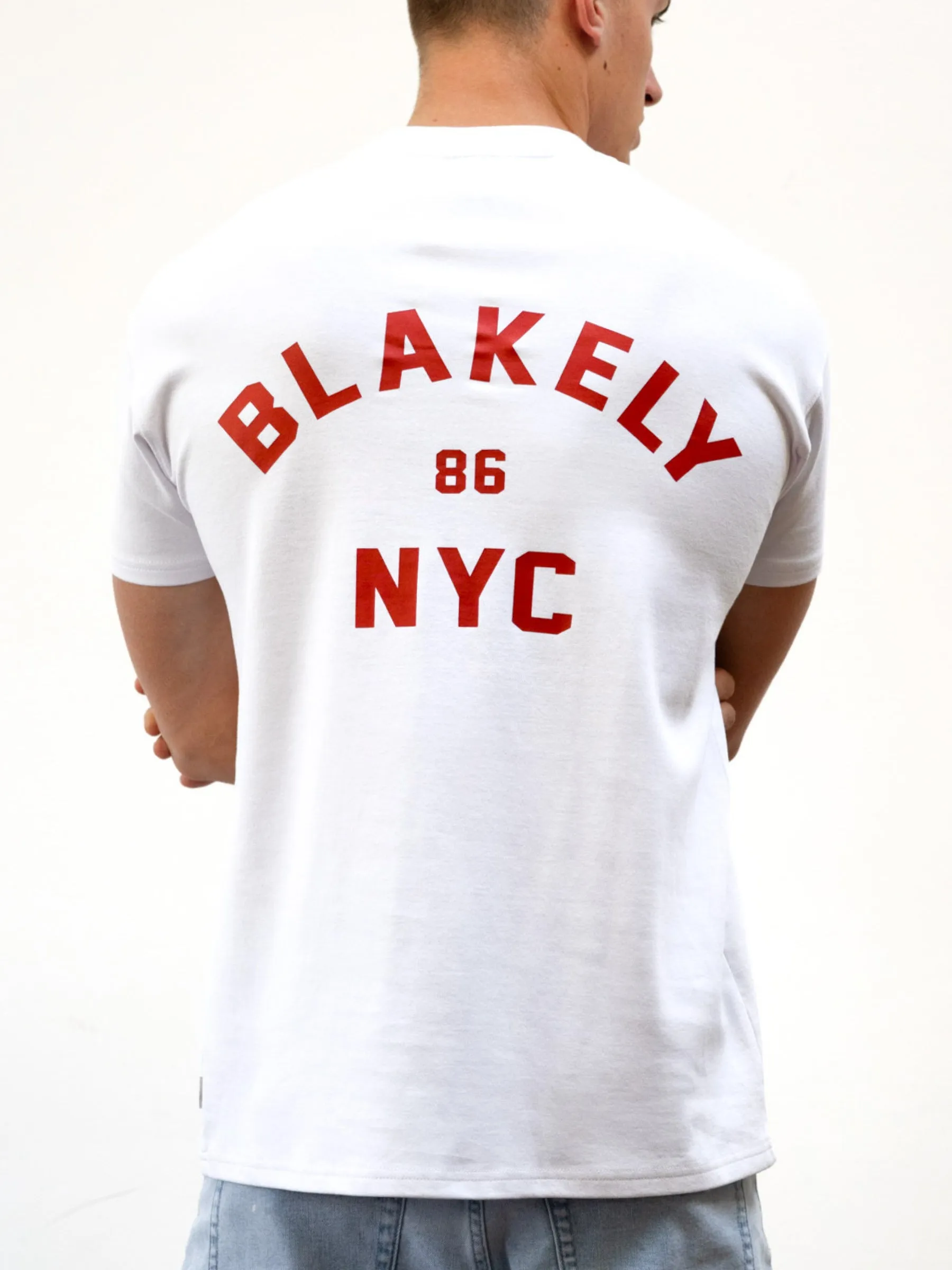 NYC Relaxed T-Shirt - White & Red sold by Blakely product image thumbnail 5