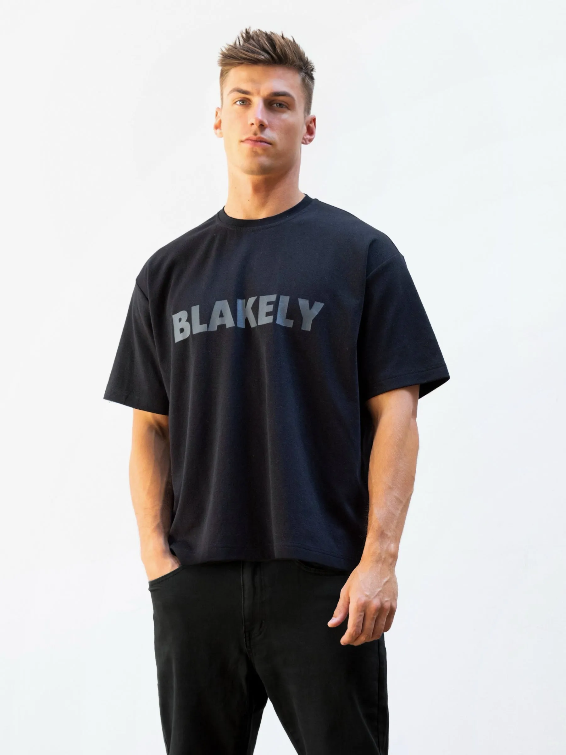 Studio Unfitted T-Shirt - Tonal Black sold by Blakely product image thumbnail 2