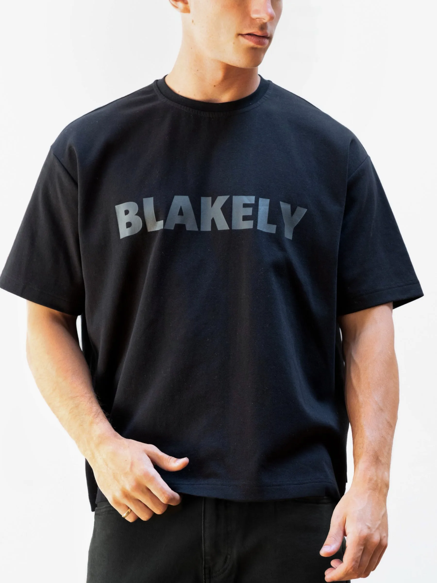 Studio Unfitted T-Shirt - Tonal Black sold by Blakely product image thumbnail 5