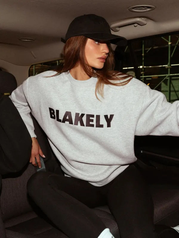 Studio Oversized Jumper - Marl Grey sold by Blakely
