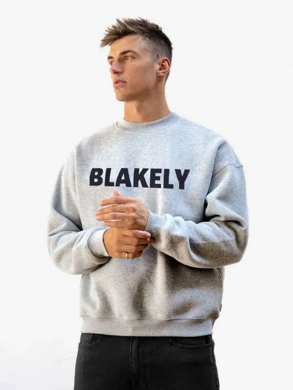 Studio Relaxed Jumper - Marl Grey sold by Blakely