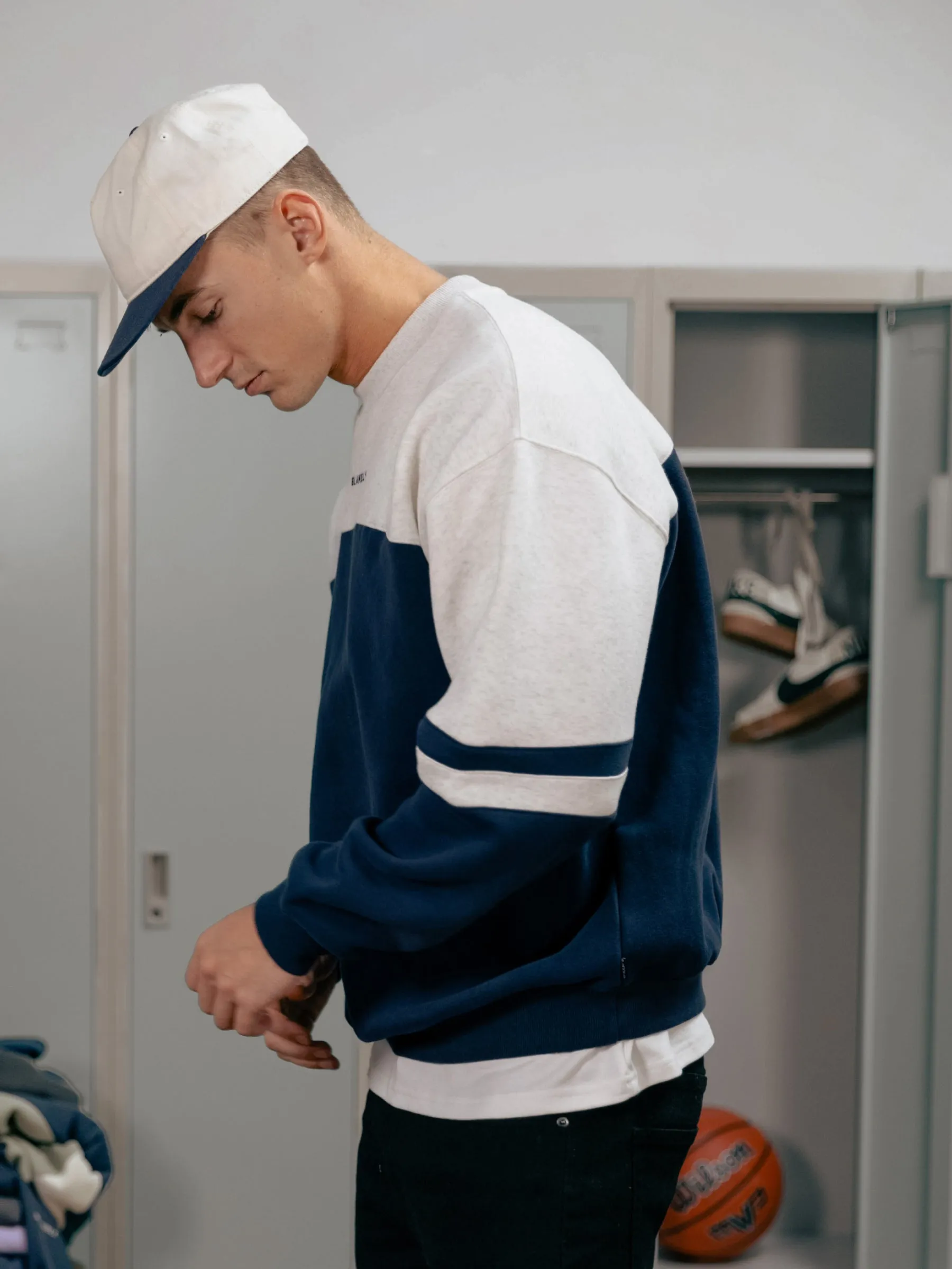 Curved Panel Relaxed Jumper - True Navy sold by Blakely product image thumbnail 2