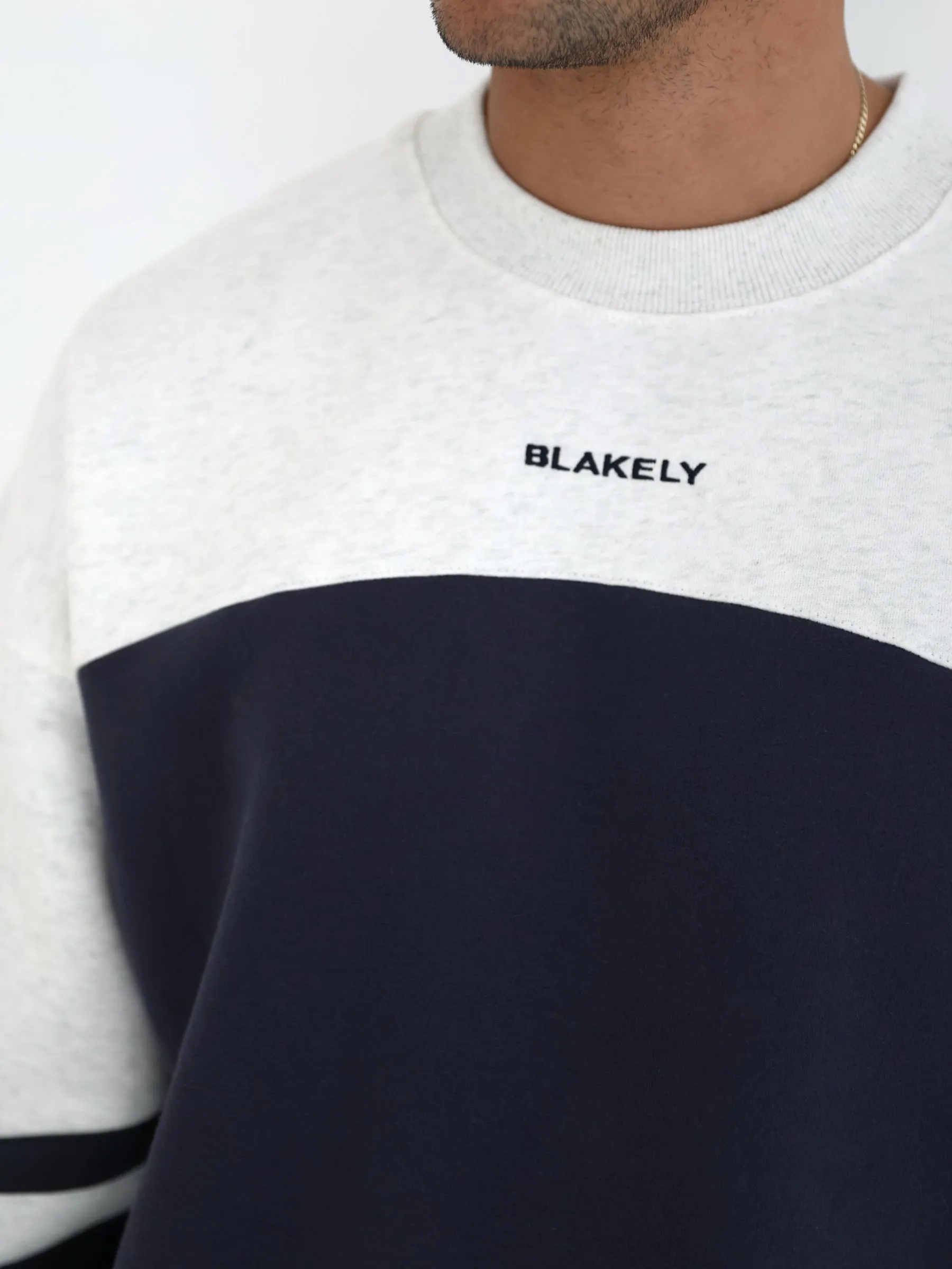 Curved Panel Relaxed Jumper - True Navy sold by Blakely product image thumbnail 5