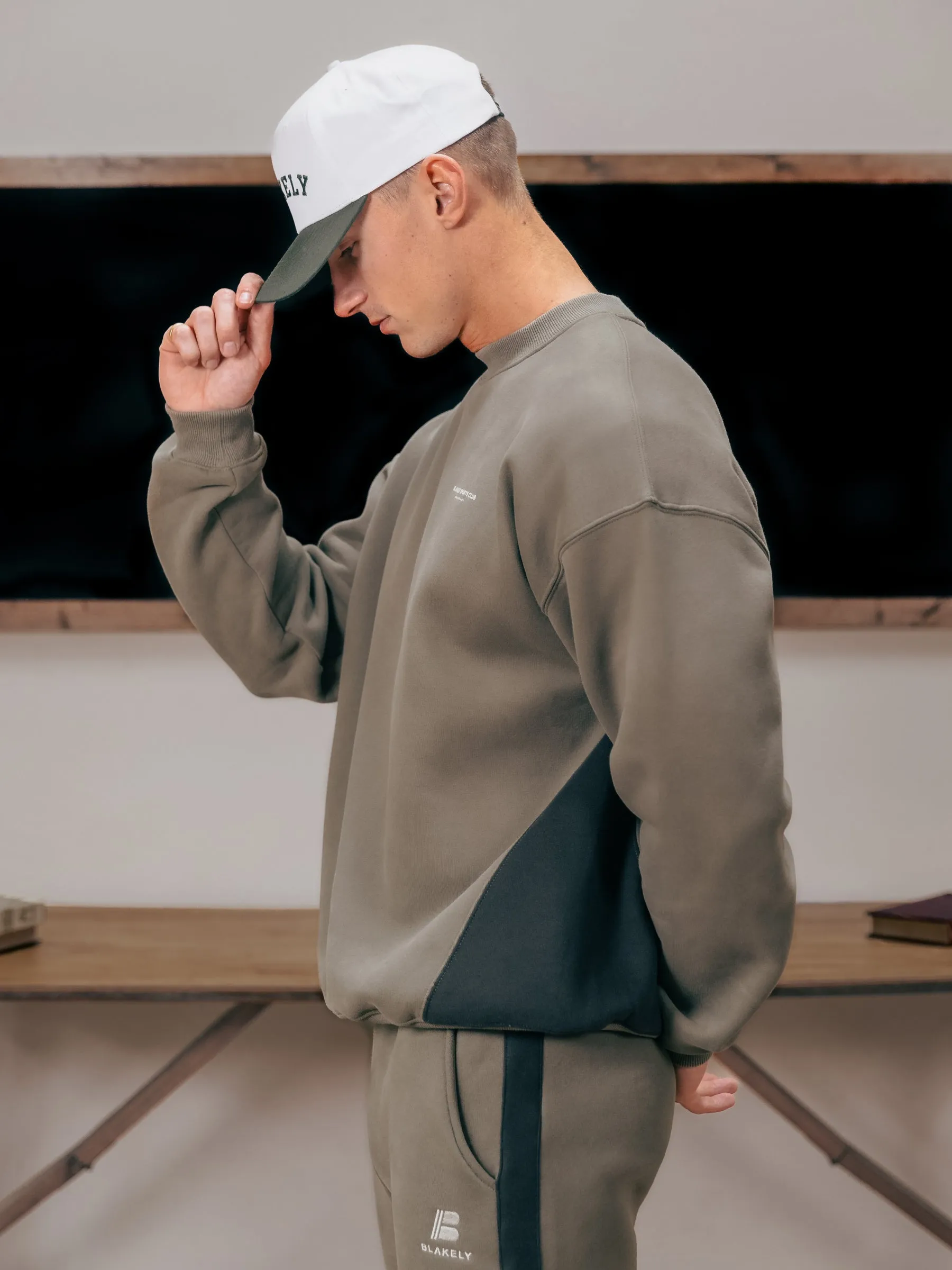 Panel Relaxed Jumper - Safari Green sold by Blakely product image thumbnail 2