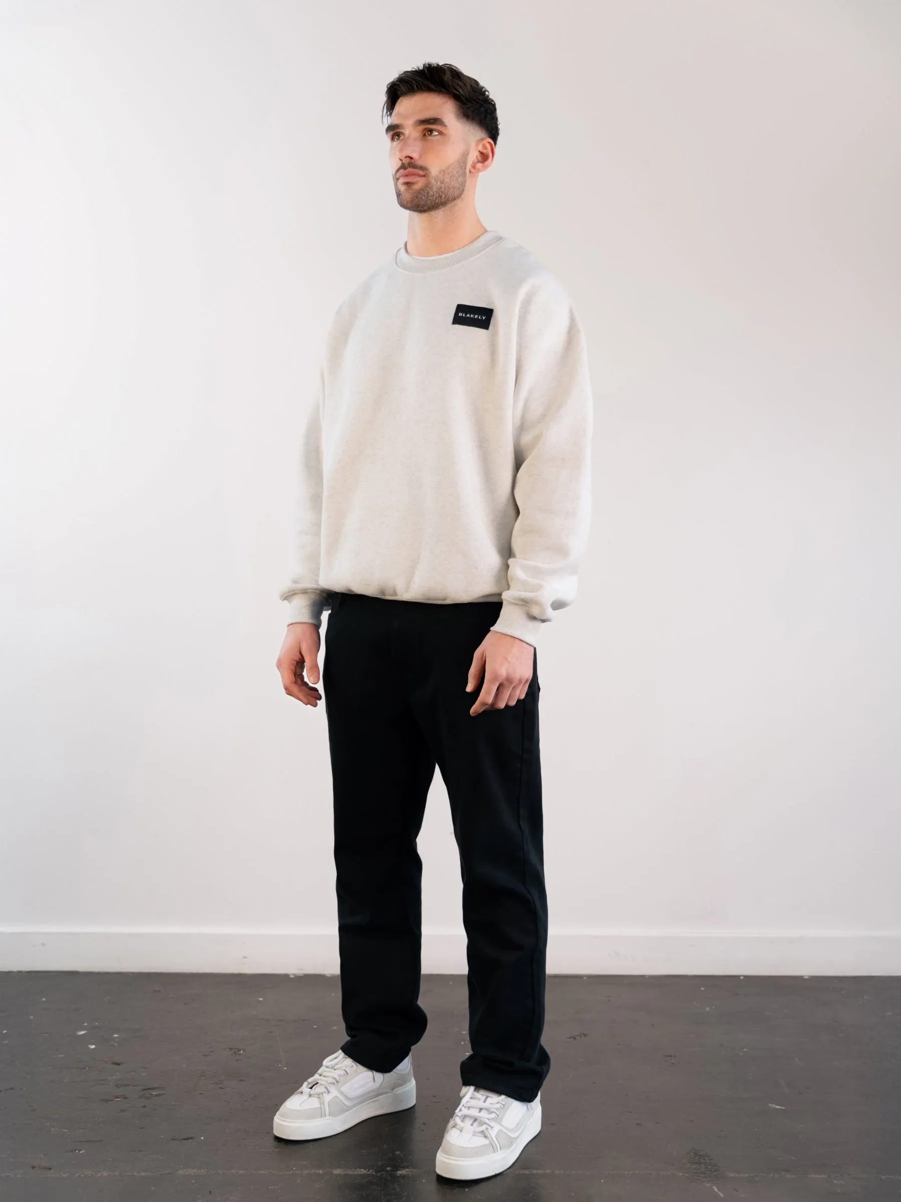 Label Relaxed Jumper - Marl White sold by Blakely product image thumbnail 3