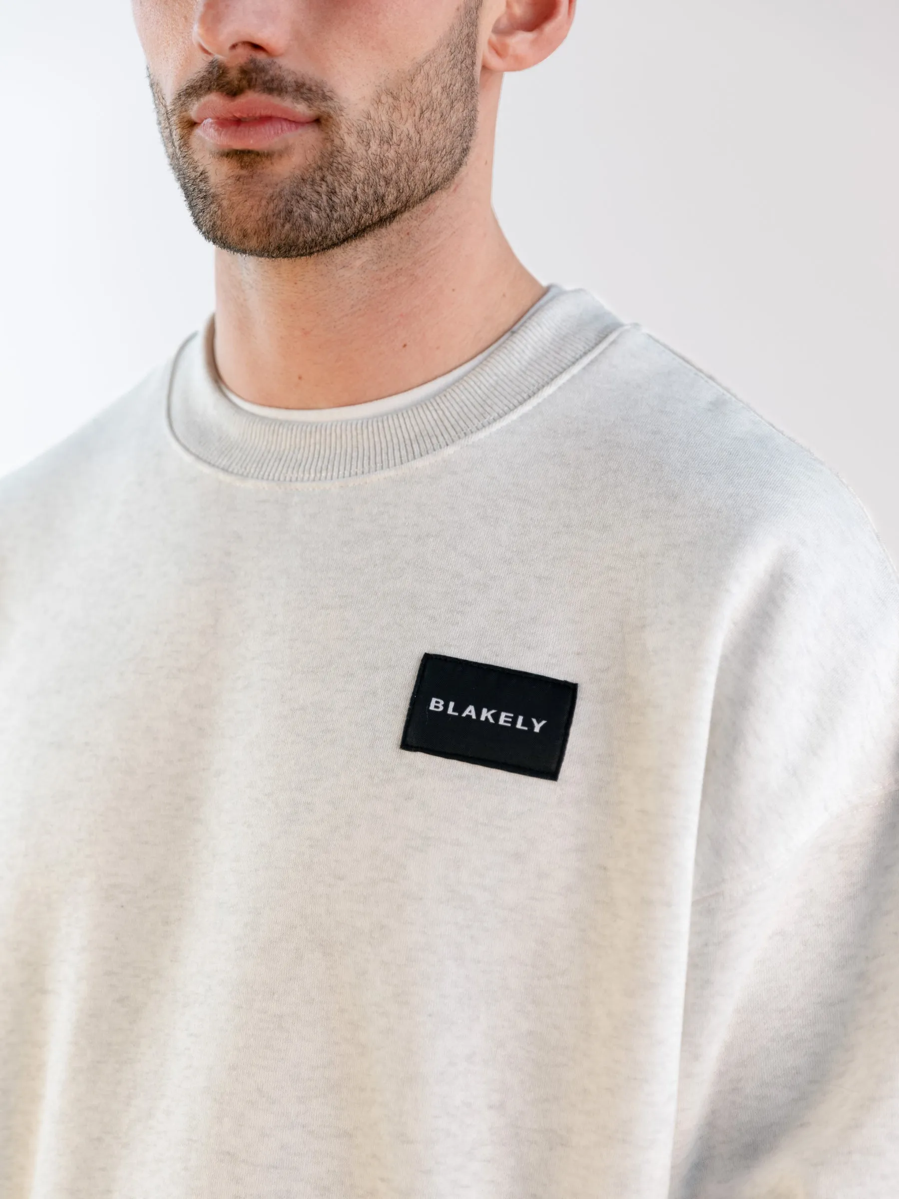 Label Relaxed Jumper - Marl White sold by Blakely product image thumbnail 5