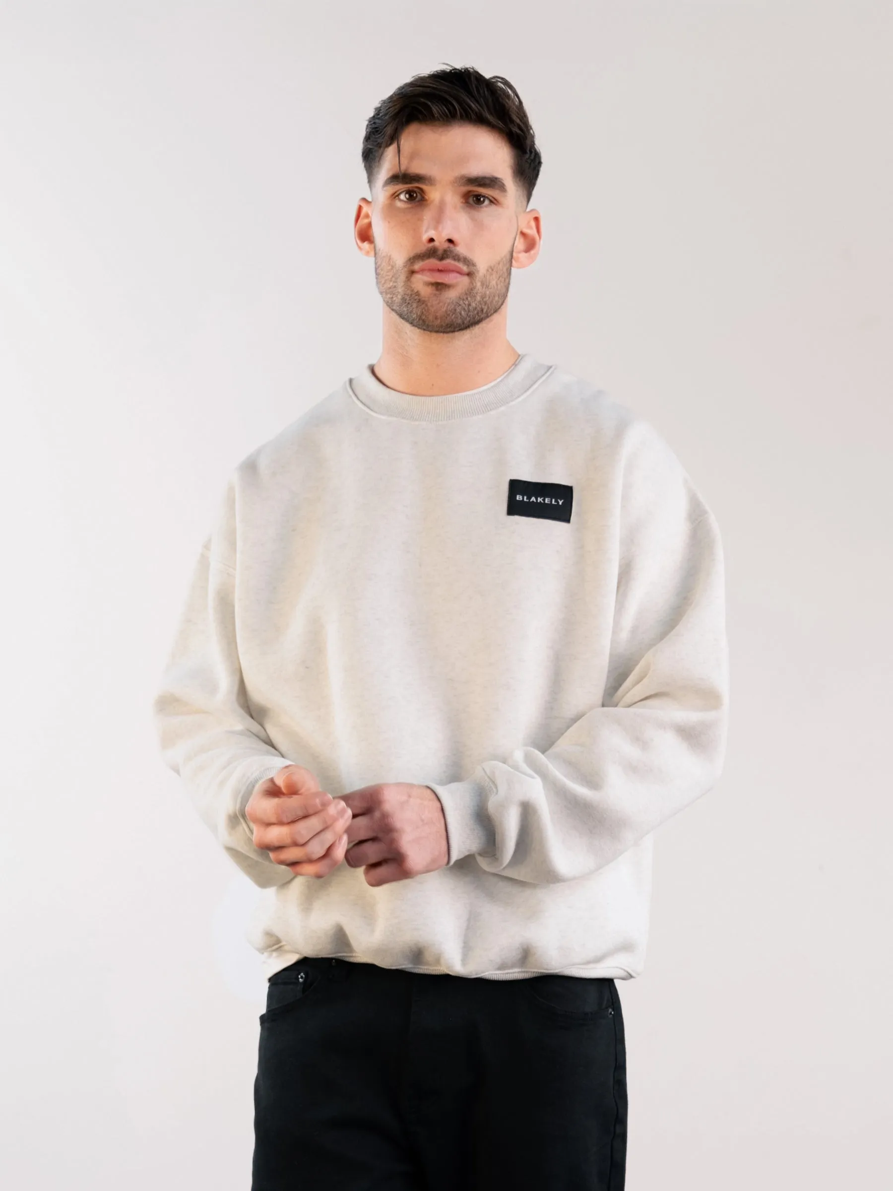 Label Relaxed Jumper - Marl White sold by Blakely product image thumbnail 2