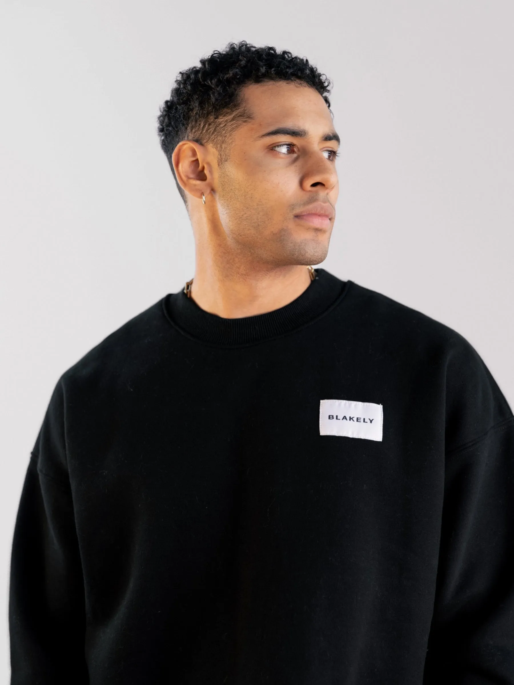 Label Relaxed Jumper - Black sold by Blakely product image thumbnail 5