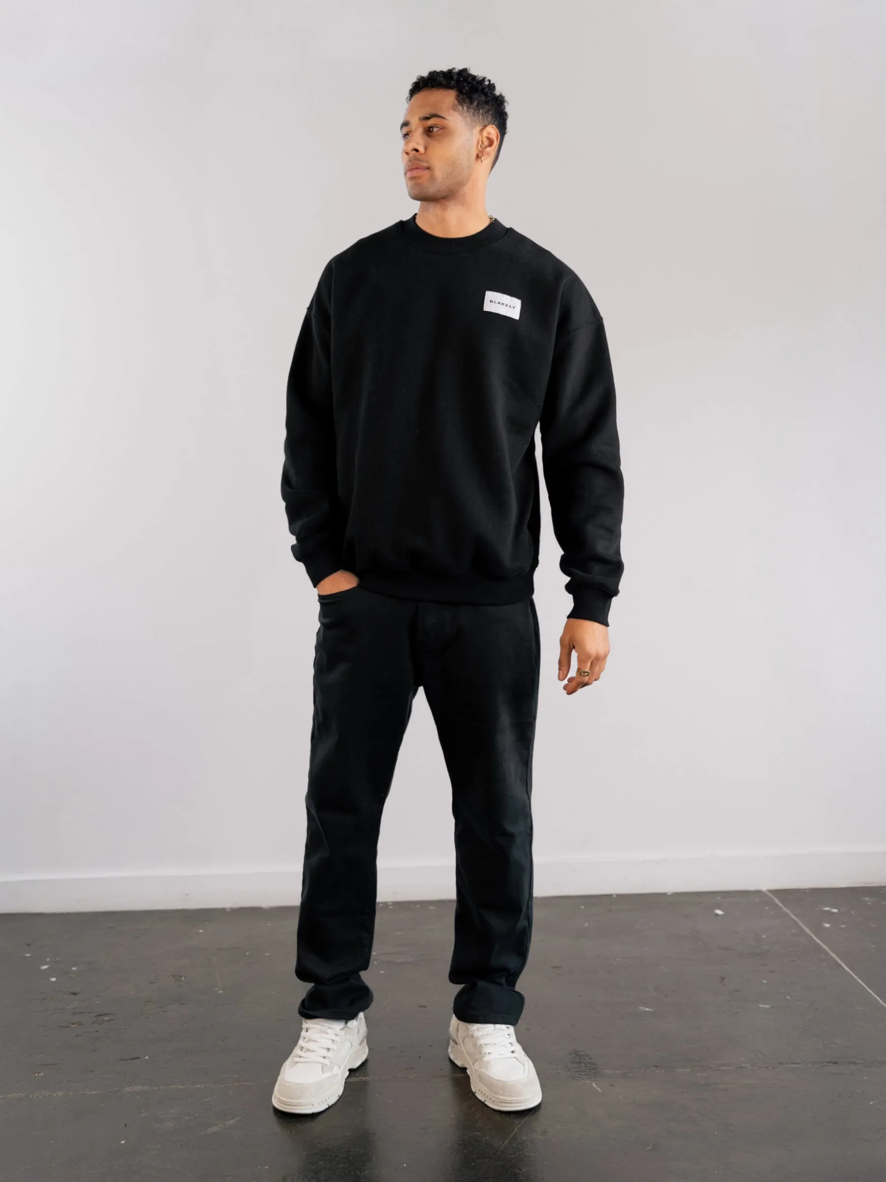 Label Relaxed Jumper - Black sold by Blakely product image thumbnail 3