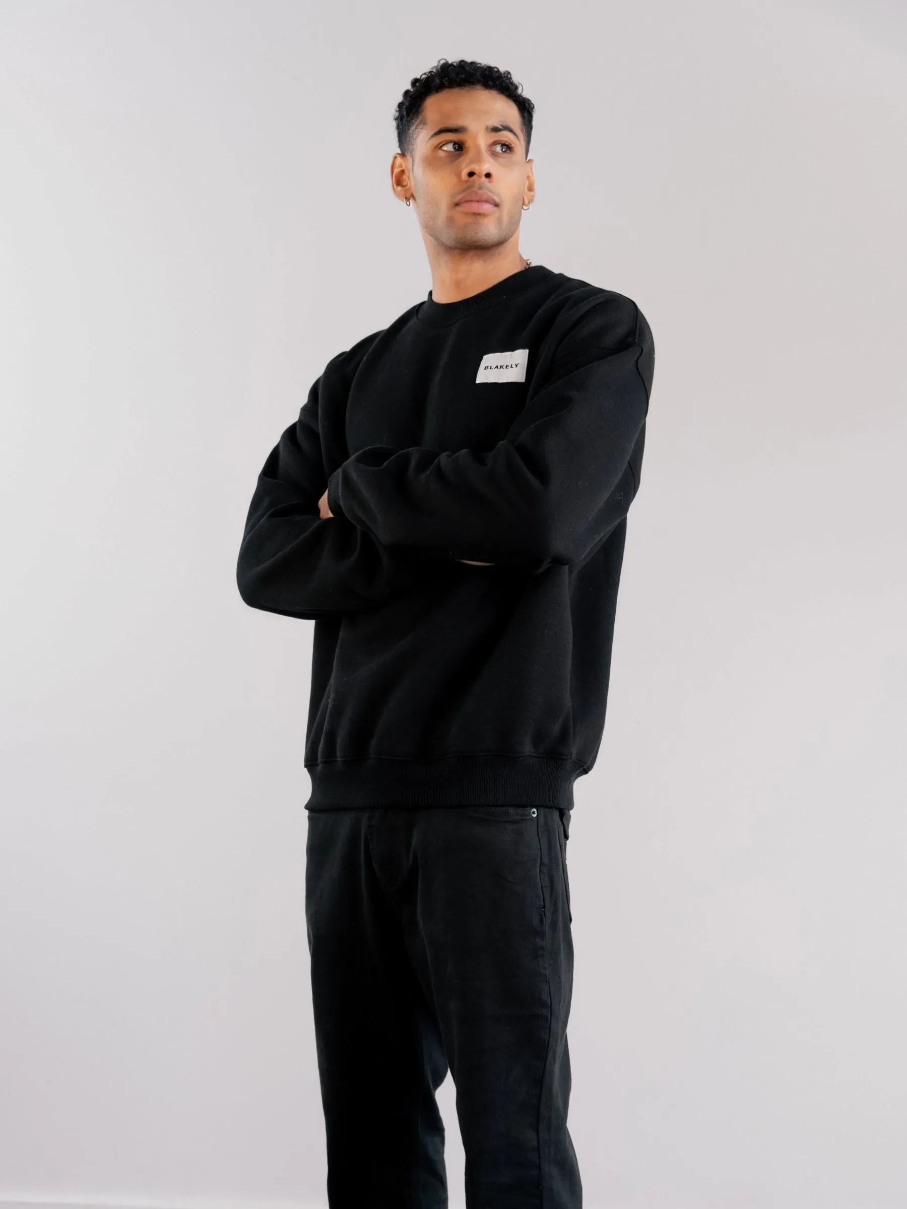 Label Relaxed Jumper - Black sold by Blakely product image thumbnail 2