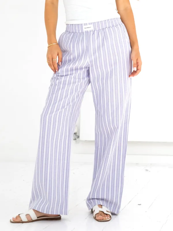 Elena Stripe Trousers - Purple sold by Blakely