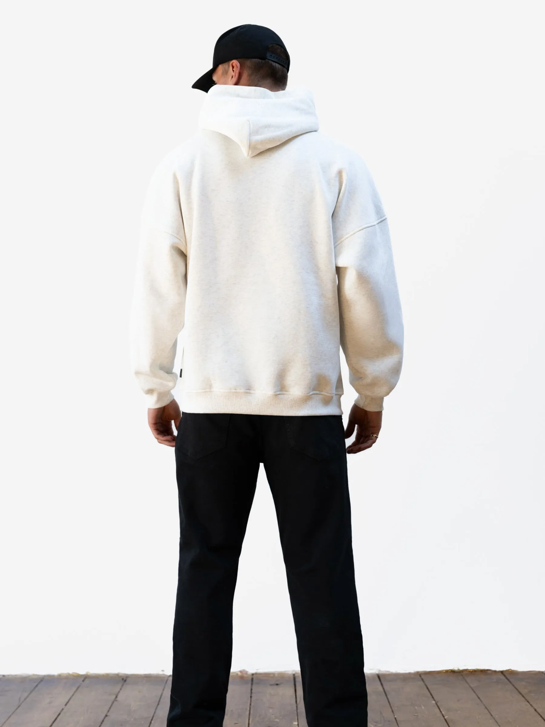 Logo Relaxed Hoodie - Marl White sold by Blakely product image thumbnail 4