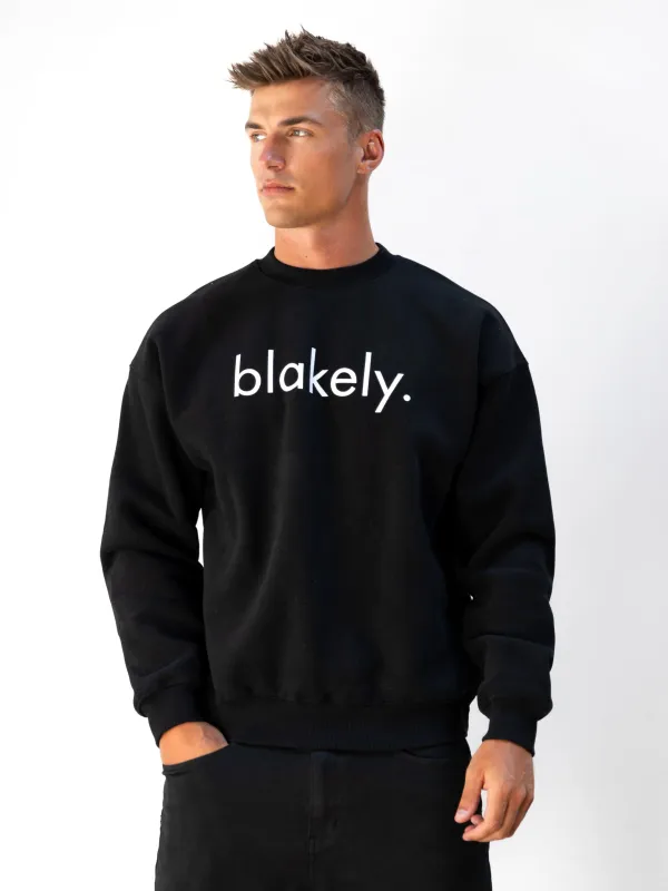 Logo Relaxed Jumper - Black sold by Blakely