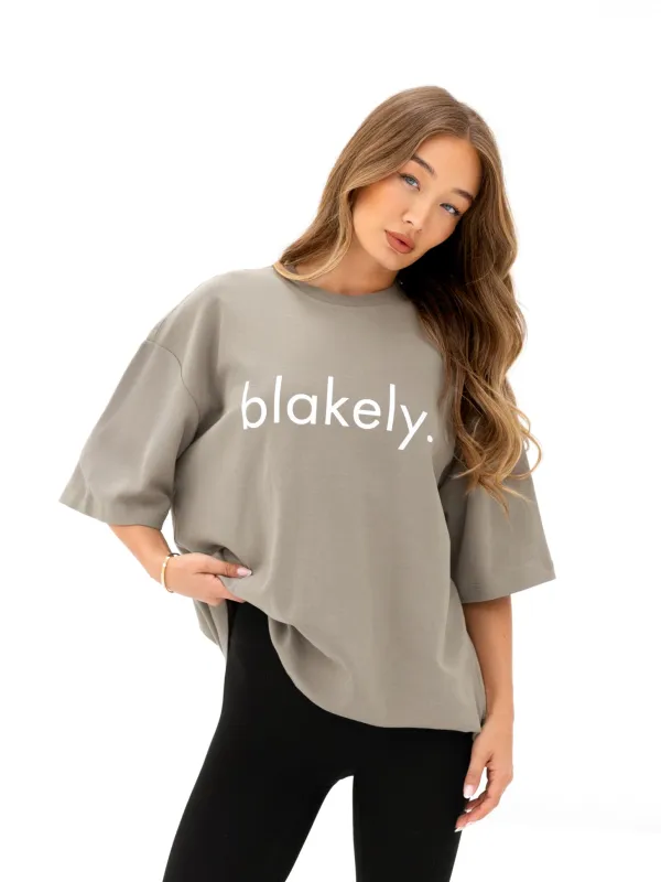 Logo Ultra Oversized T-Shirt - Washed Khaki sold by Blakely