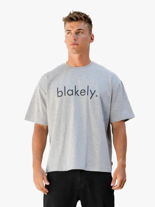 Logo Unfitted T-Shirt - Marl Grey sold by Blakely