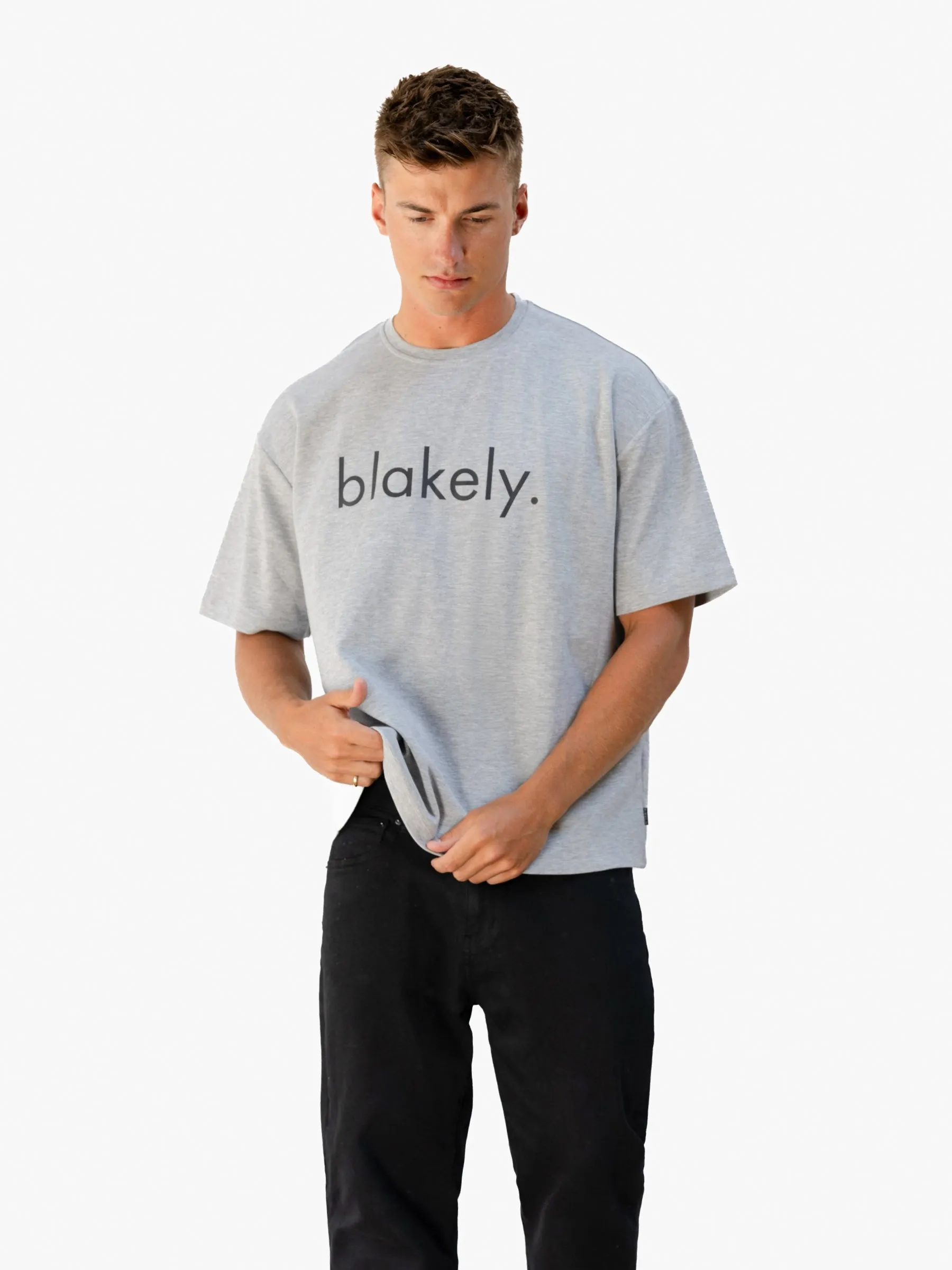 Logo Unfitted T-Shirt - Marl Grey sold by Blakely product image thumbnail 5
