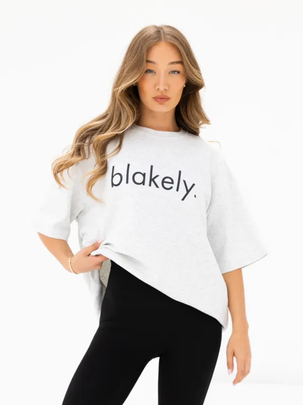 Logo Ultra Oversized T-Shirt - Marl White sold by Blakely