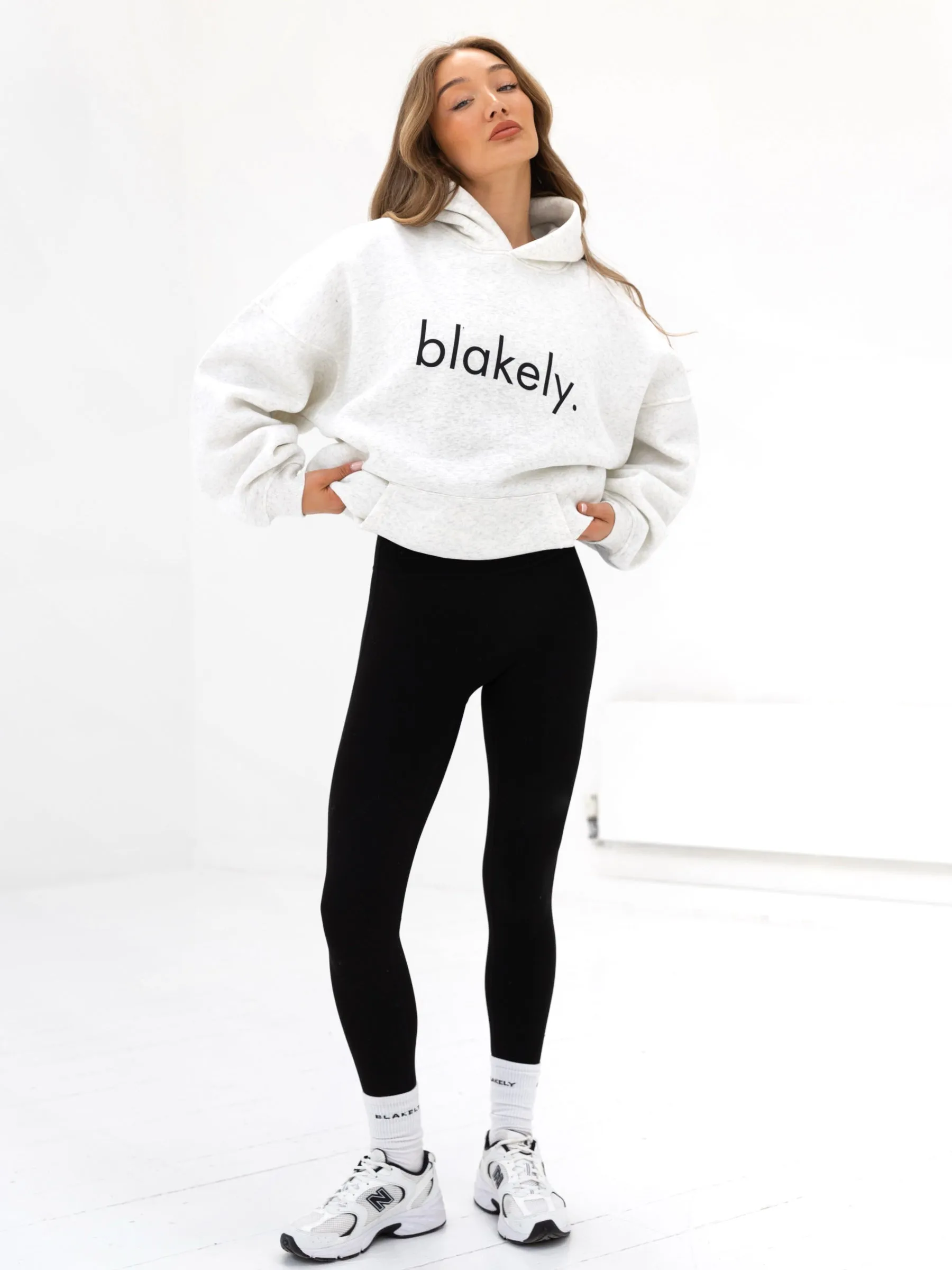 Logo Oversized Hoodie - Marl White sold by Blakely product image thumbnail 3