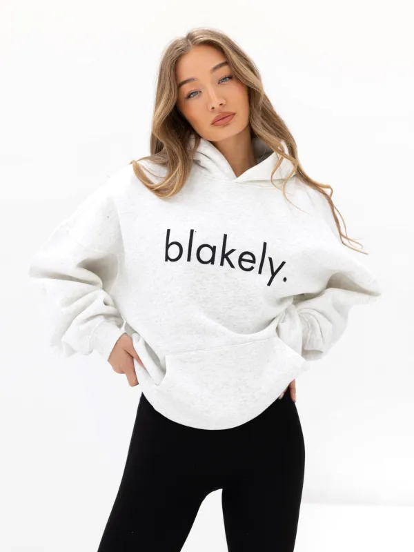 Logo Oversized Hoodie - Marl White sold by Blakely