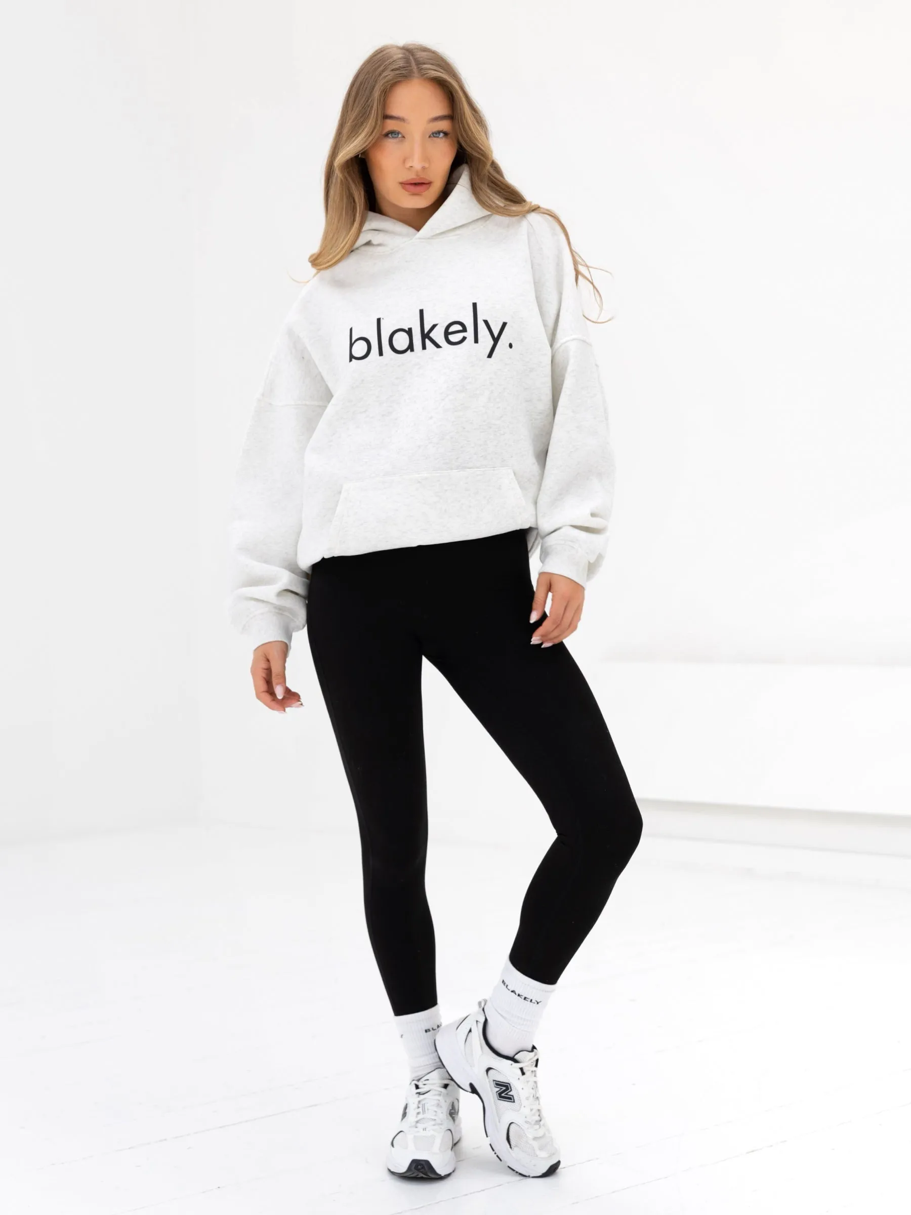 Logo Oversized Hoodie - Marl White sold by Blakely product image thumbnail 4