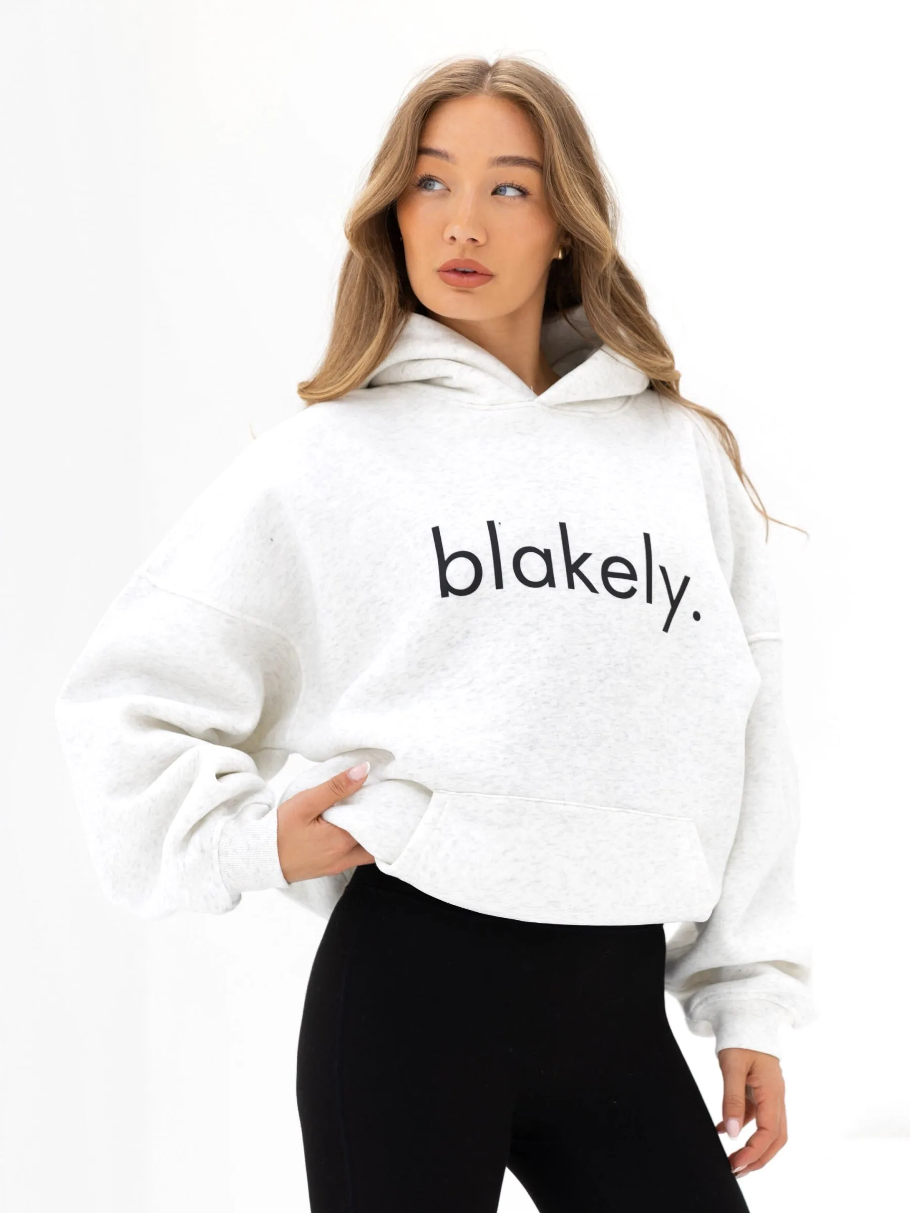 Logo Oversized Hoodie - Marl White sold by Blakely product image thumbnail 2