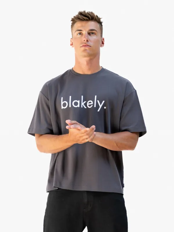 Logo Unfitted T-Shirt - Charcoal sold by Blakely