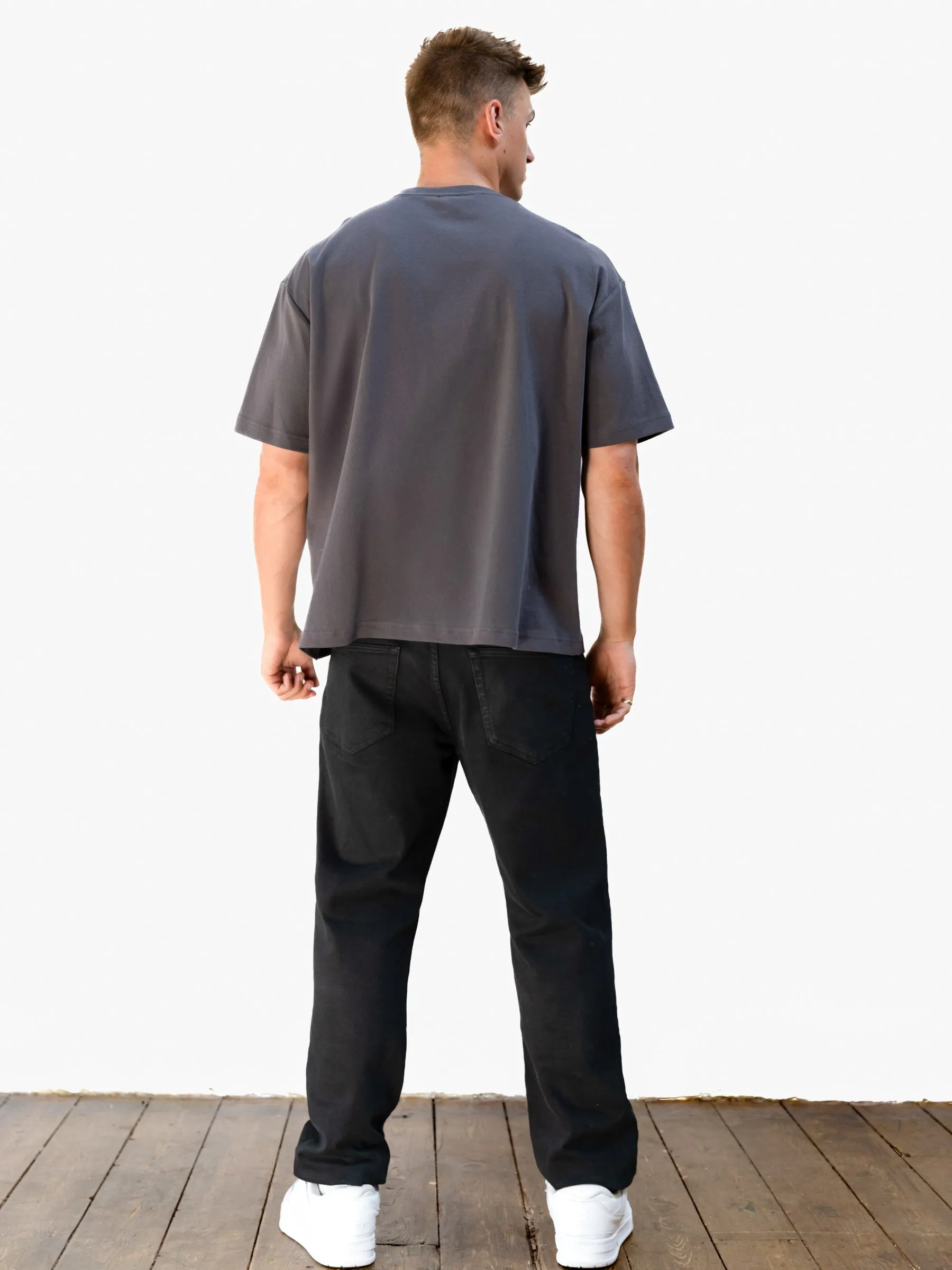 Logo Unfitted T-Shirt - Charcoal sold by Blakely product image thumbnail 4