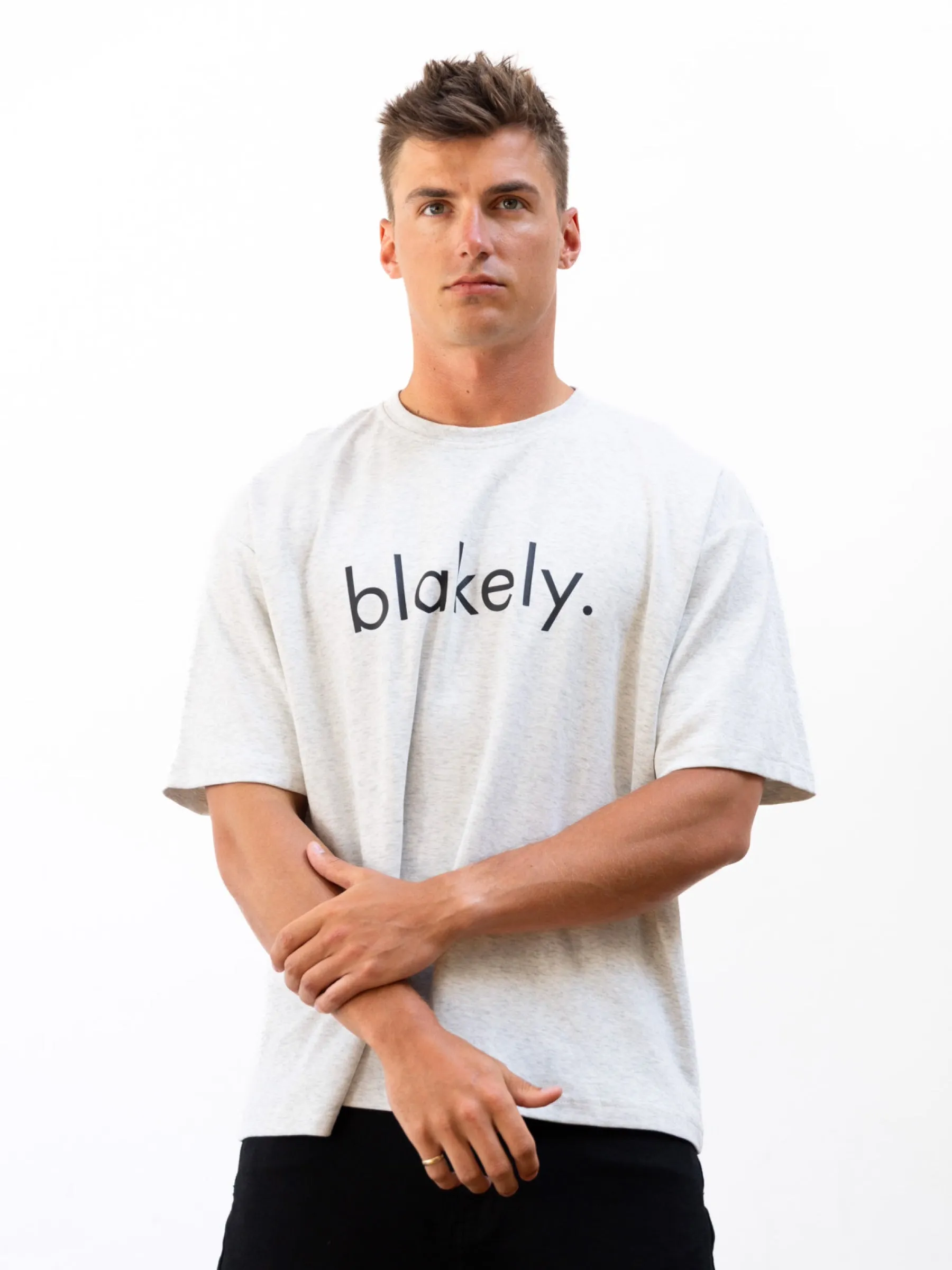 Logo Unfitted T-Shirt - Marl White sold by Blakely product image thumbnail 2