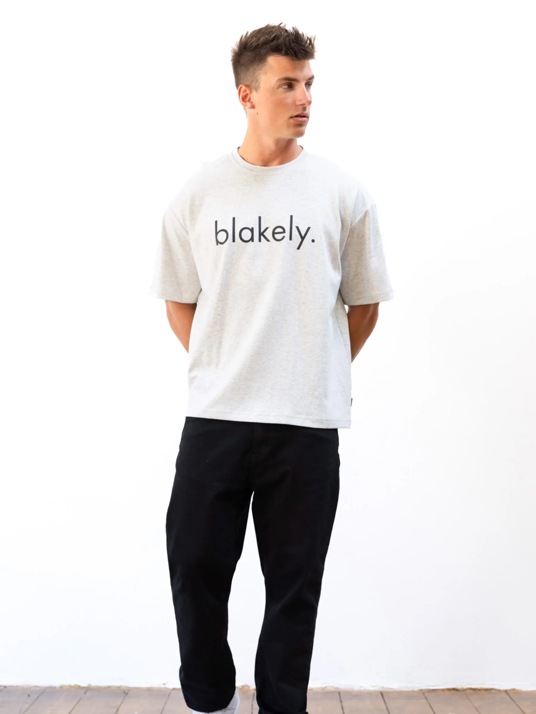 Logo Unfitted T-Shirt - Marl White sold by Blakely product image thumbnail 3