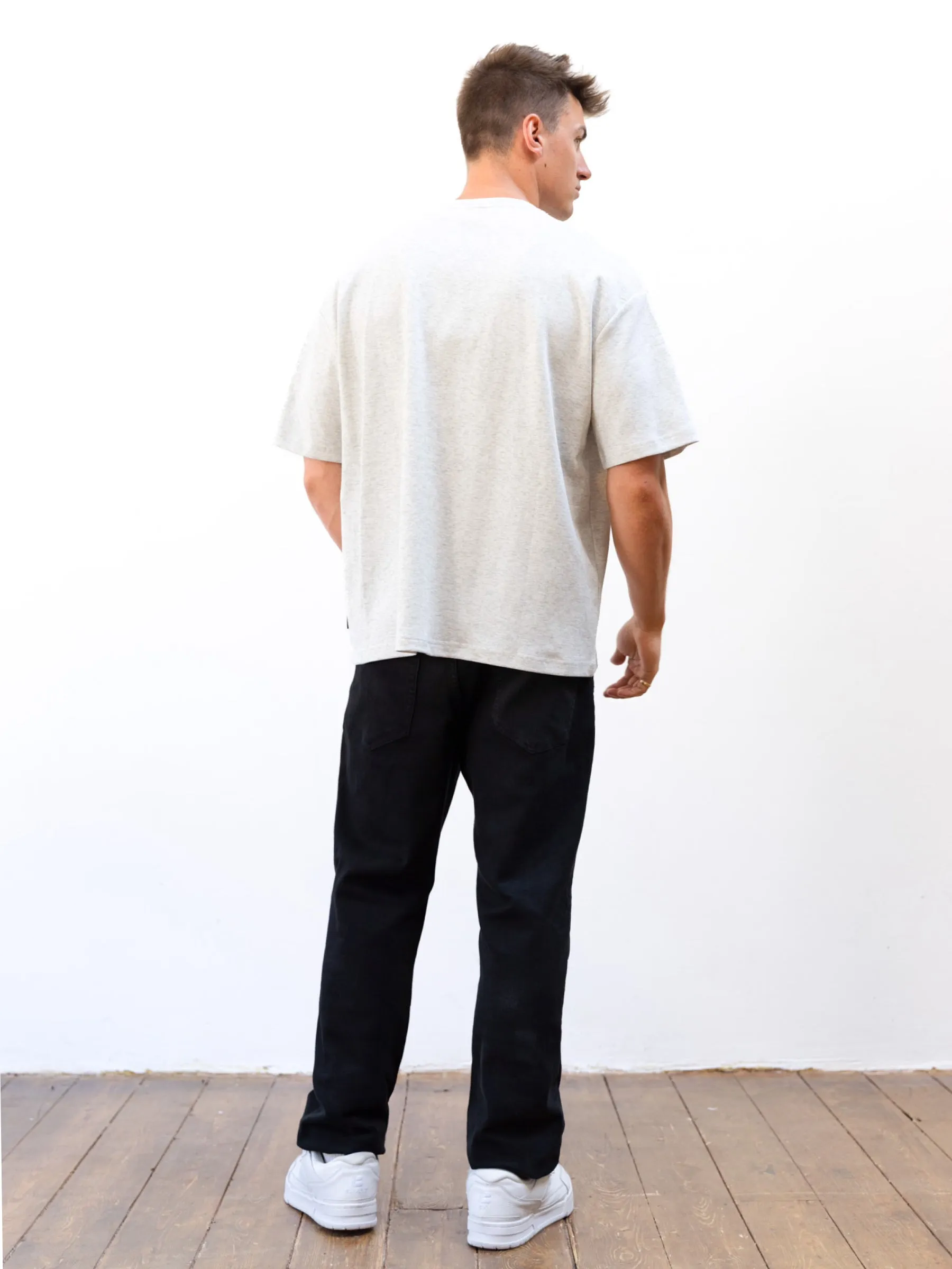 Logo Unfitted T-Shirt - Marl White sold by Blakely product image thumbnail 4