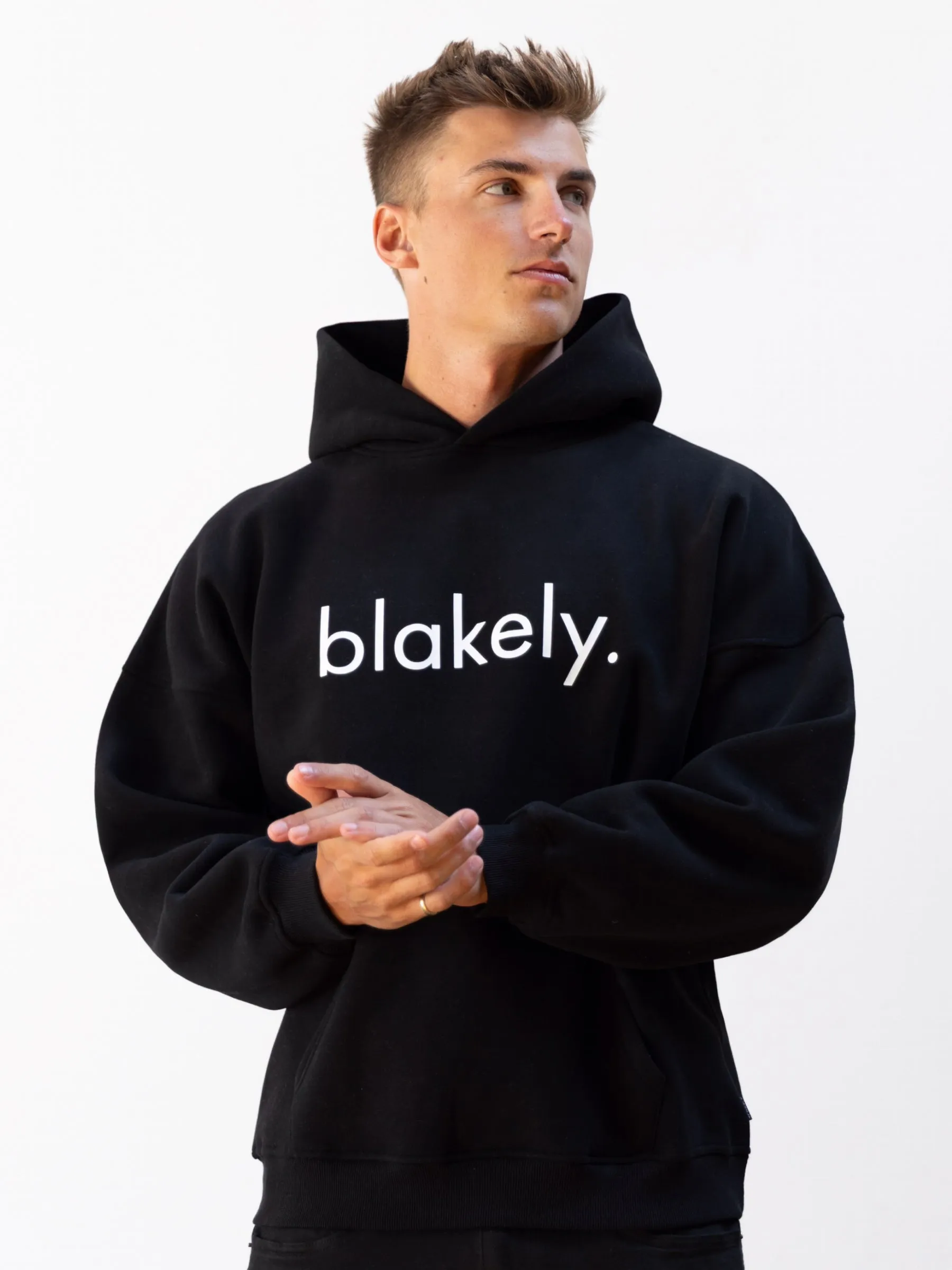 Logo Relaxed Hoodie - Black sold by Blakely product image thumbnail 5