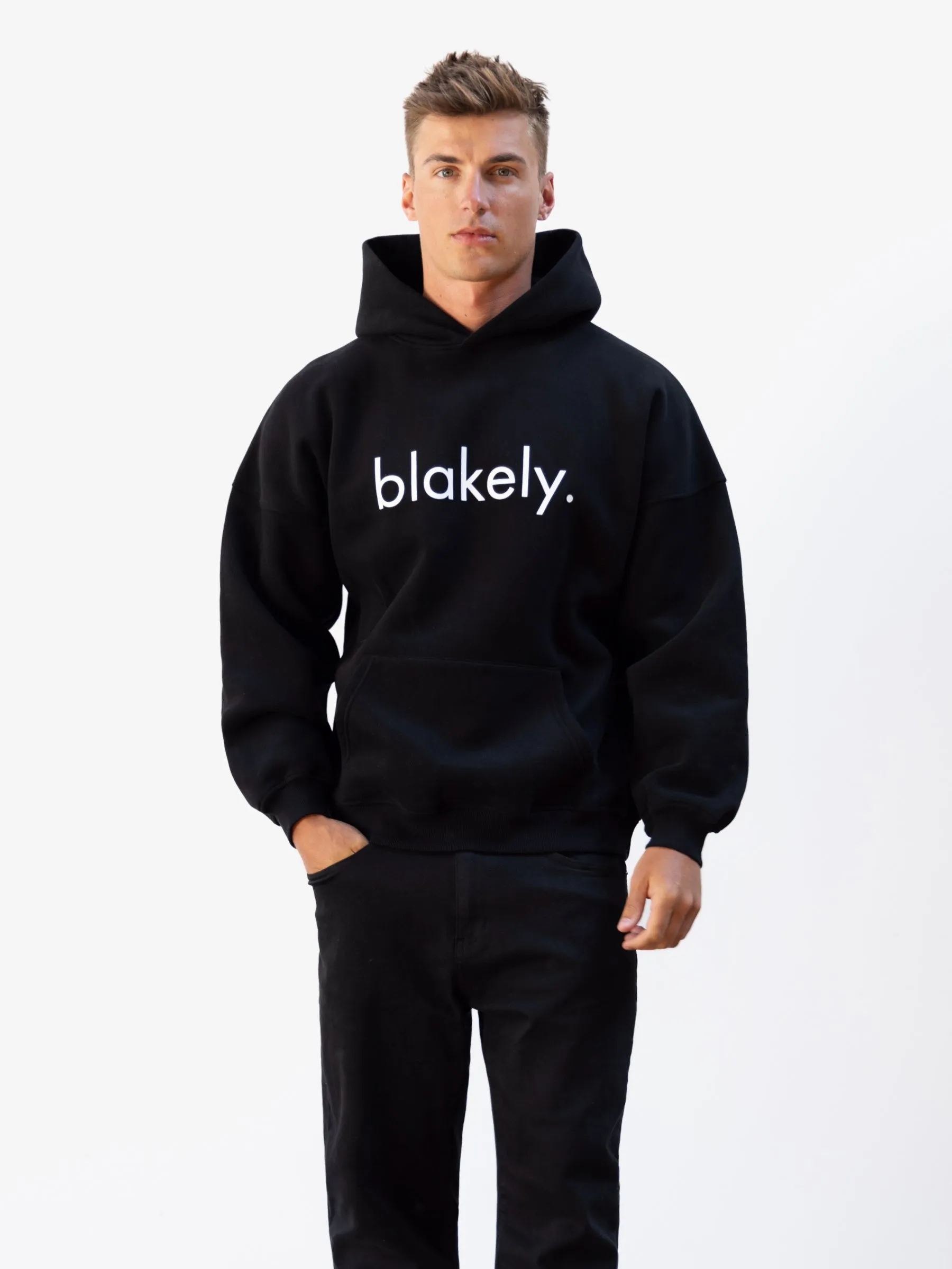 Logo Relaxed Hoodie - Black sold by Blakely product image thumbnail 2
