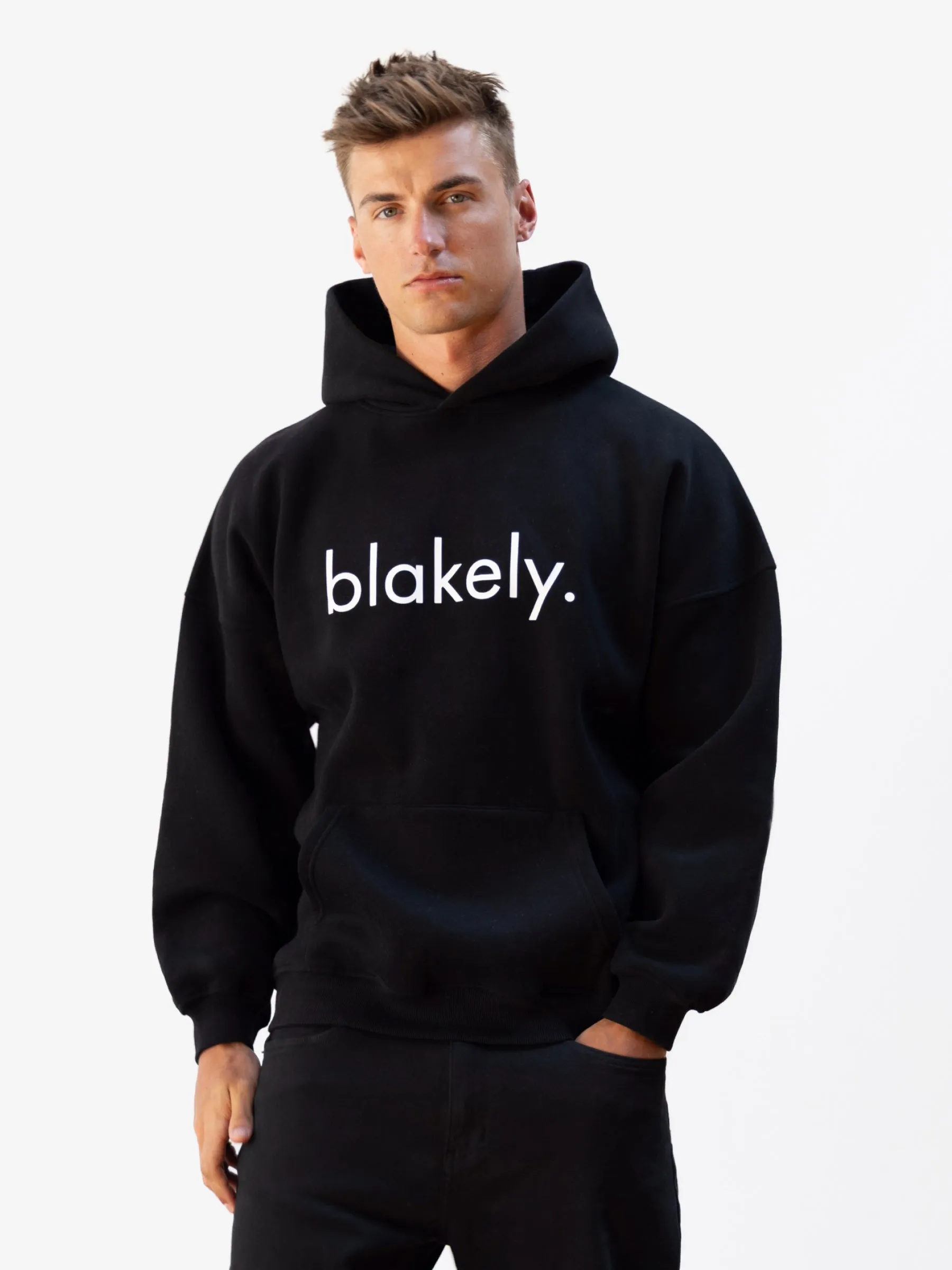 Logo Relaxed Hoodie - Black sold by Blakely