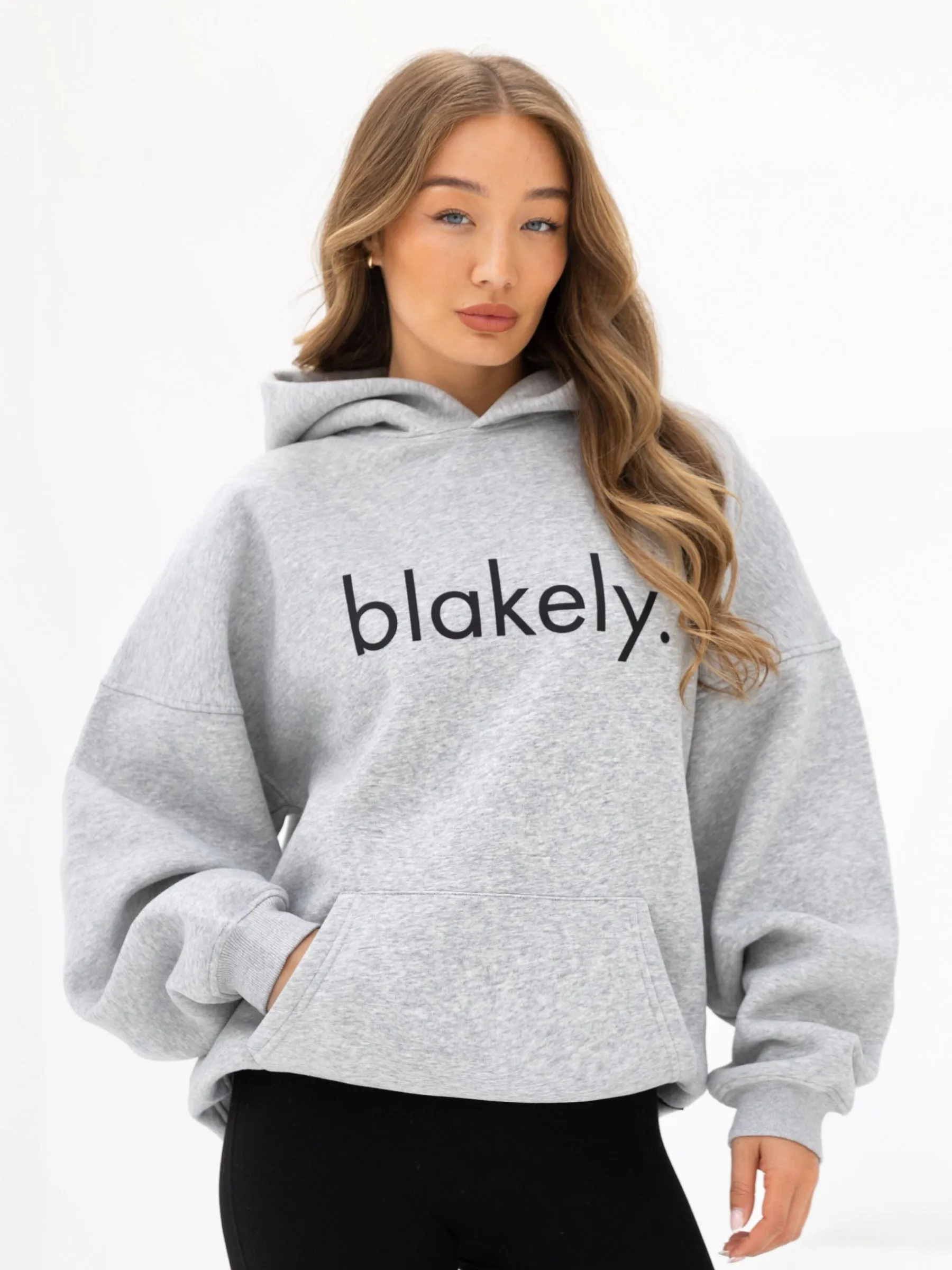 Logo Oversized Hoodie - Marl Grey sold by Blakely product image thumbnail 5