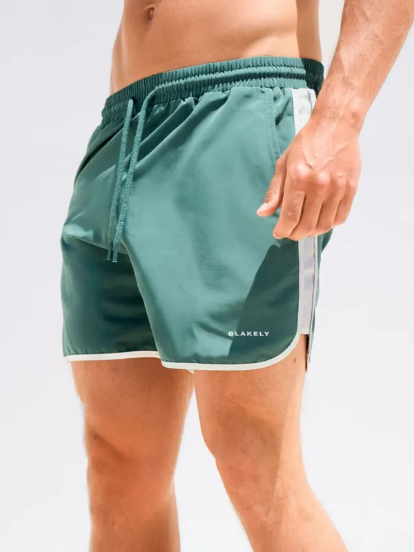 Panel Swim Shorts - Teal Green made by Blakely
