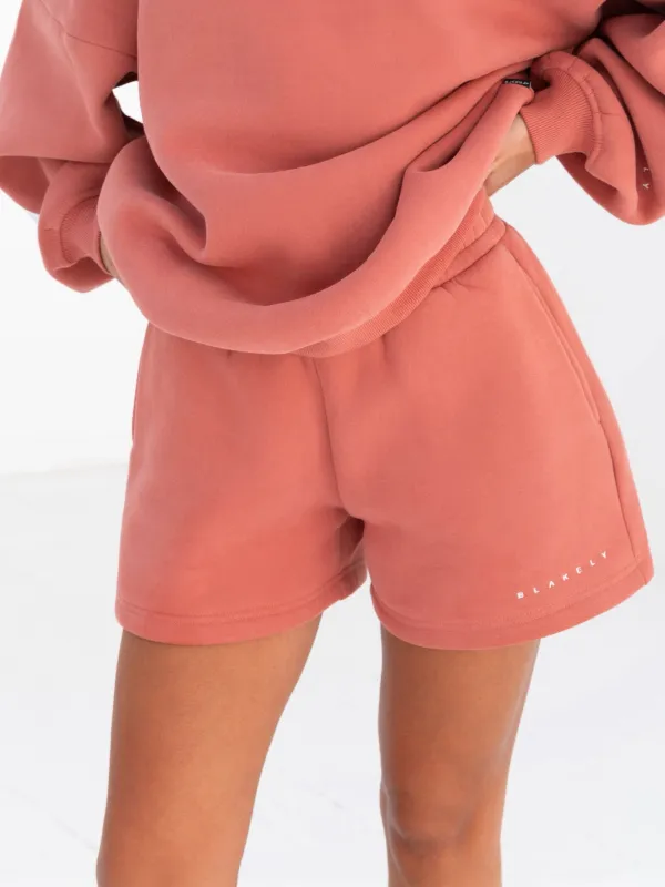 Isabel Jogger Shorts - Burnt Coral sold by Blakely