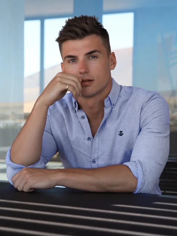 Lisbon Shirt - Blue sold by Blakely