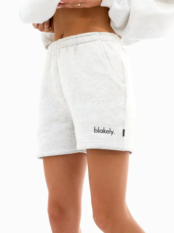 Sami Jogger Shorts - Marl White sold by Blakely