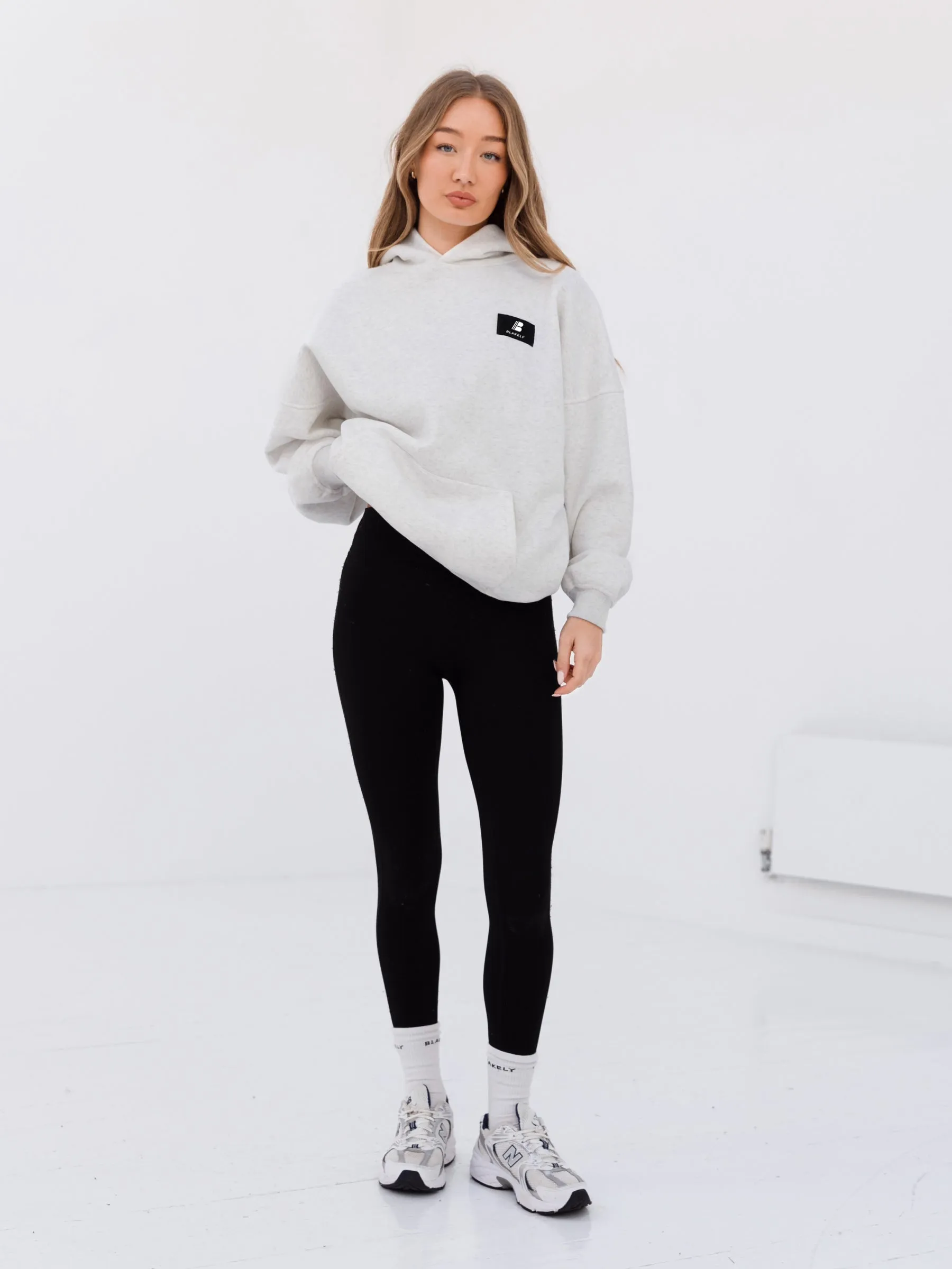 Apex Label Oversized Hoodie - Marl White sold by Blakely product image thumbnail 3