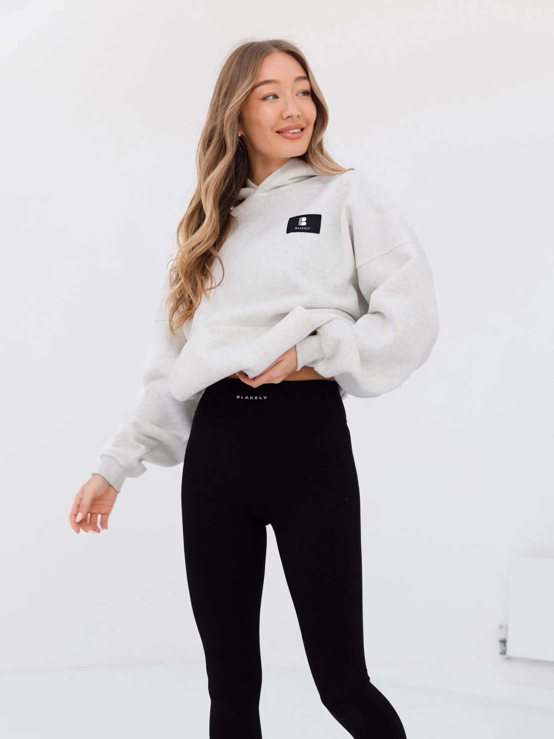 Apex Label Oversized Hoodie - Marl White sold by Blakely product image thumbnail 2