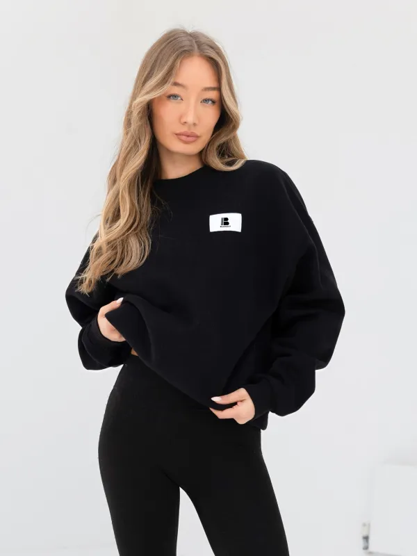 Apex Label Oversized Jumper - Black sold by Blakely