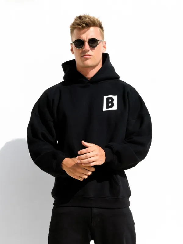 Offset Relaxed Hoodie - Black sold by Blakely