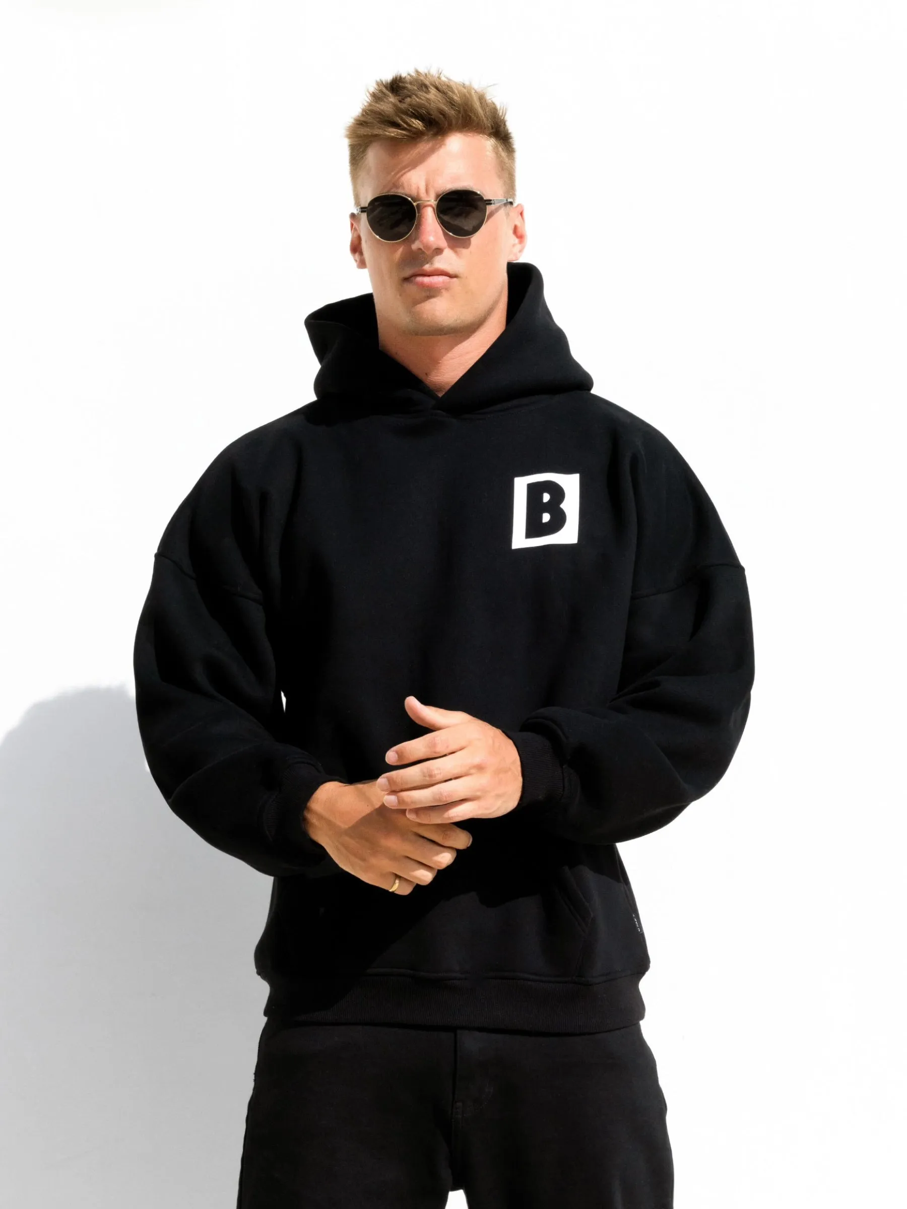 Offset Relaxed Hoodie - Black sold by Blakely